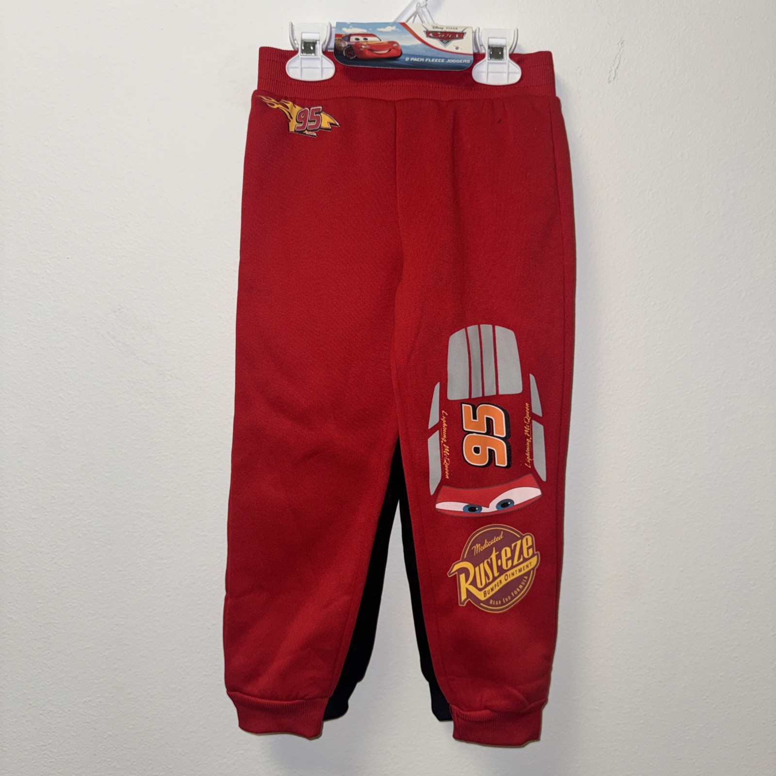 Disney Lightning McQueen Kids Cars Sweat pants joggers set of two size 2T new