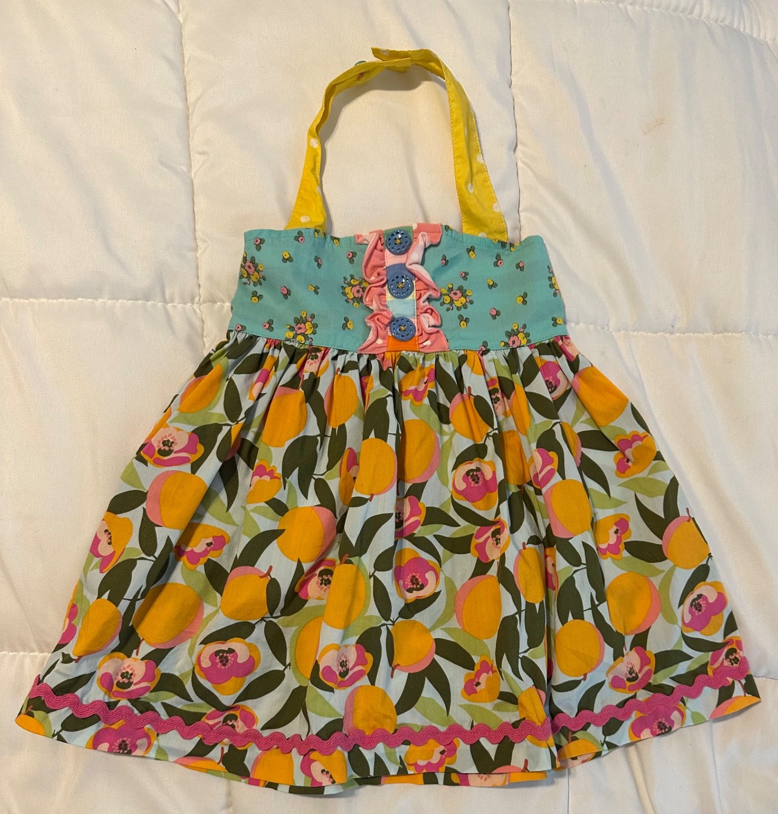 Matilda Jane You’re a Peach Tunic Girls Brilliant Daydream EUC Size 2
