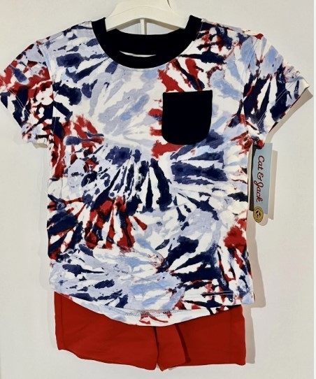 Cat & Jack Children’s Spiral Tie Dye Jersey Knit Short