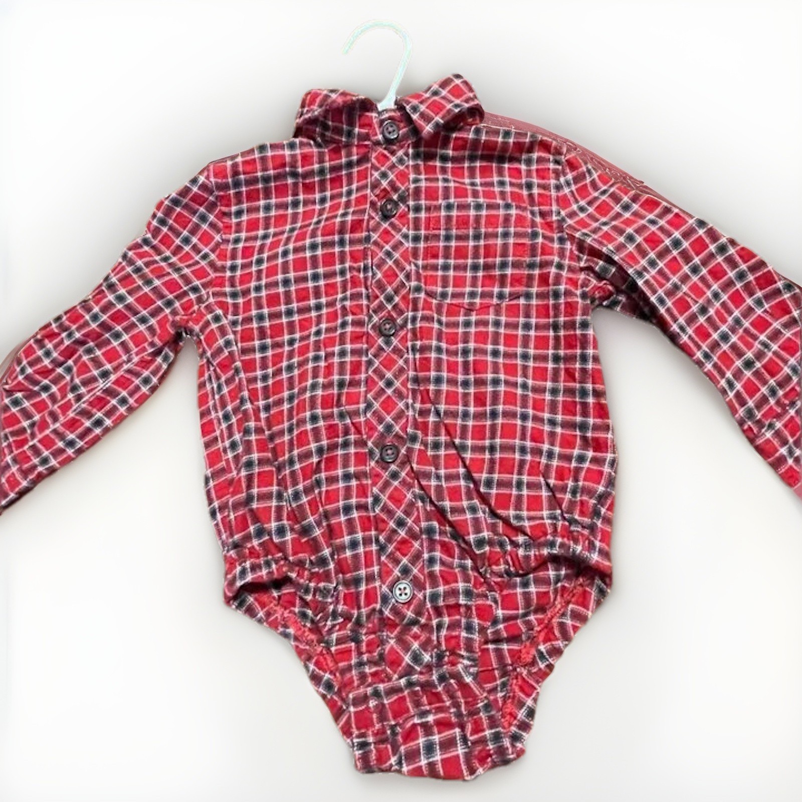 Windowpane Plaid Tattersall Check outfit koala kids Boy Infant size 9-12 months