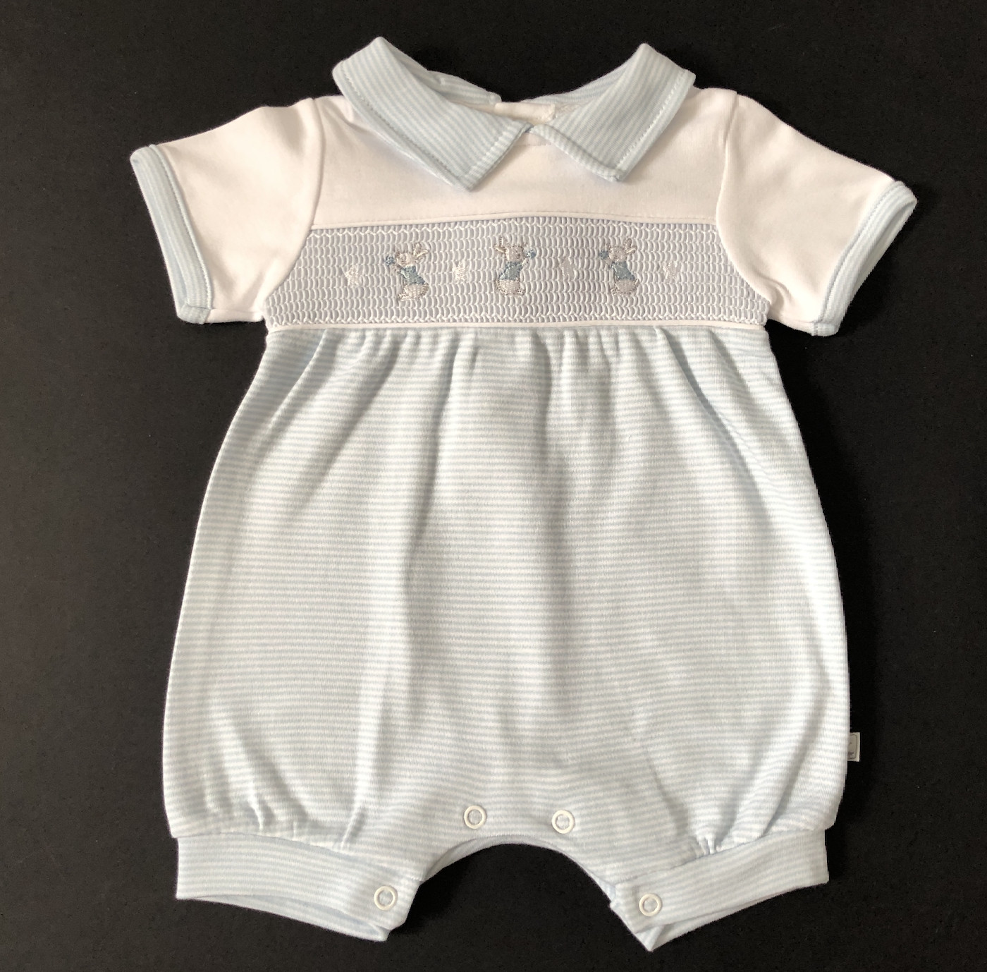 Peter Rabbit Inspired Blue Luxury Bunny Romper Suit