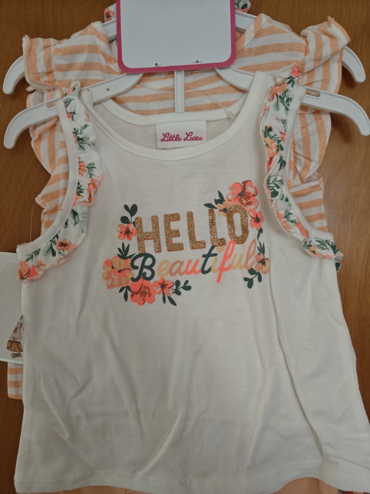 Little Lass 2T Summer Set 5 Pieces – Tanks Shorts Hair Bow Floral Butterfly NWT