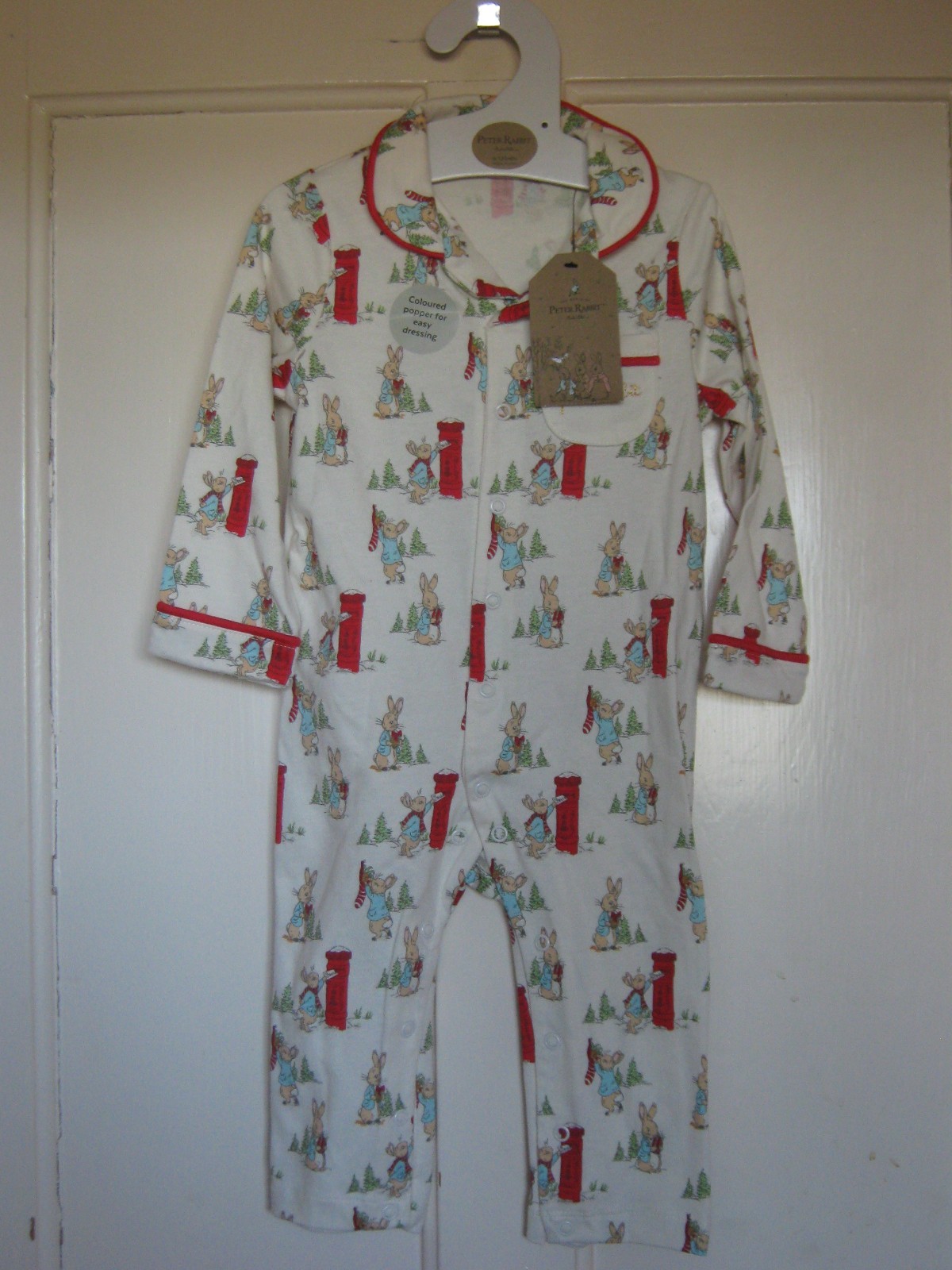 Baby TU Peter Rabbit Design Sleepsuit 9-12 Months New With Tag.