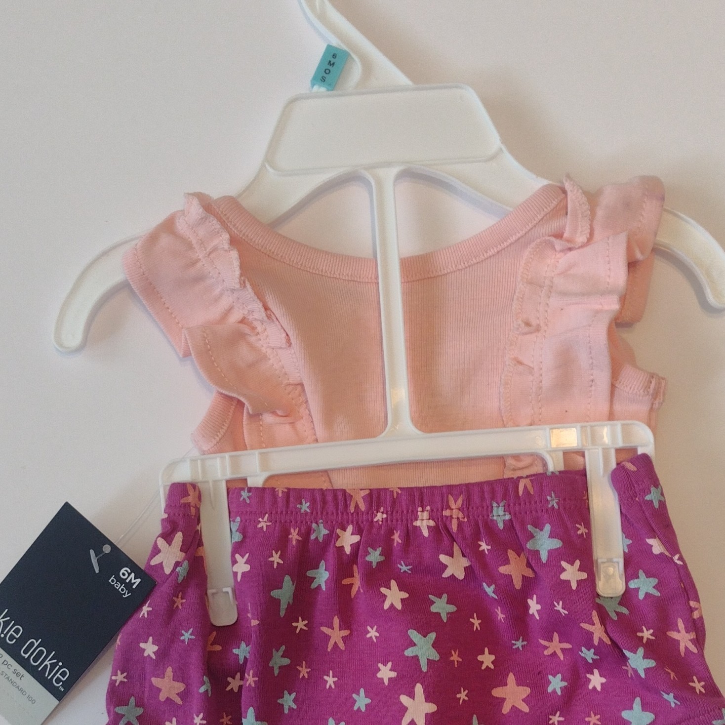 Okie Dokie Girls 2pc Octopus Top & Starfish Shorts Set Pink Purple 6M