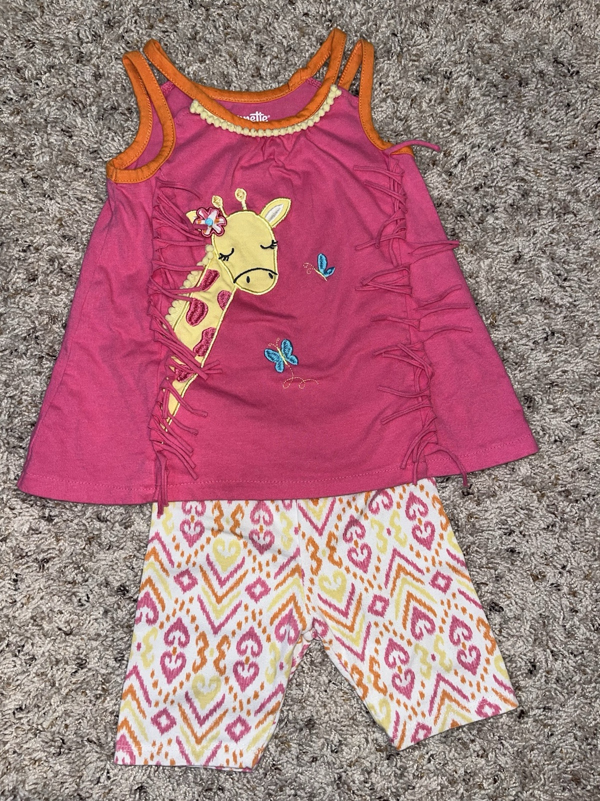 Nannette Kids 3T 2 Piece Giraffe Outfit For The Zoo