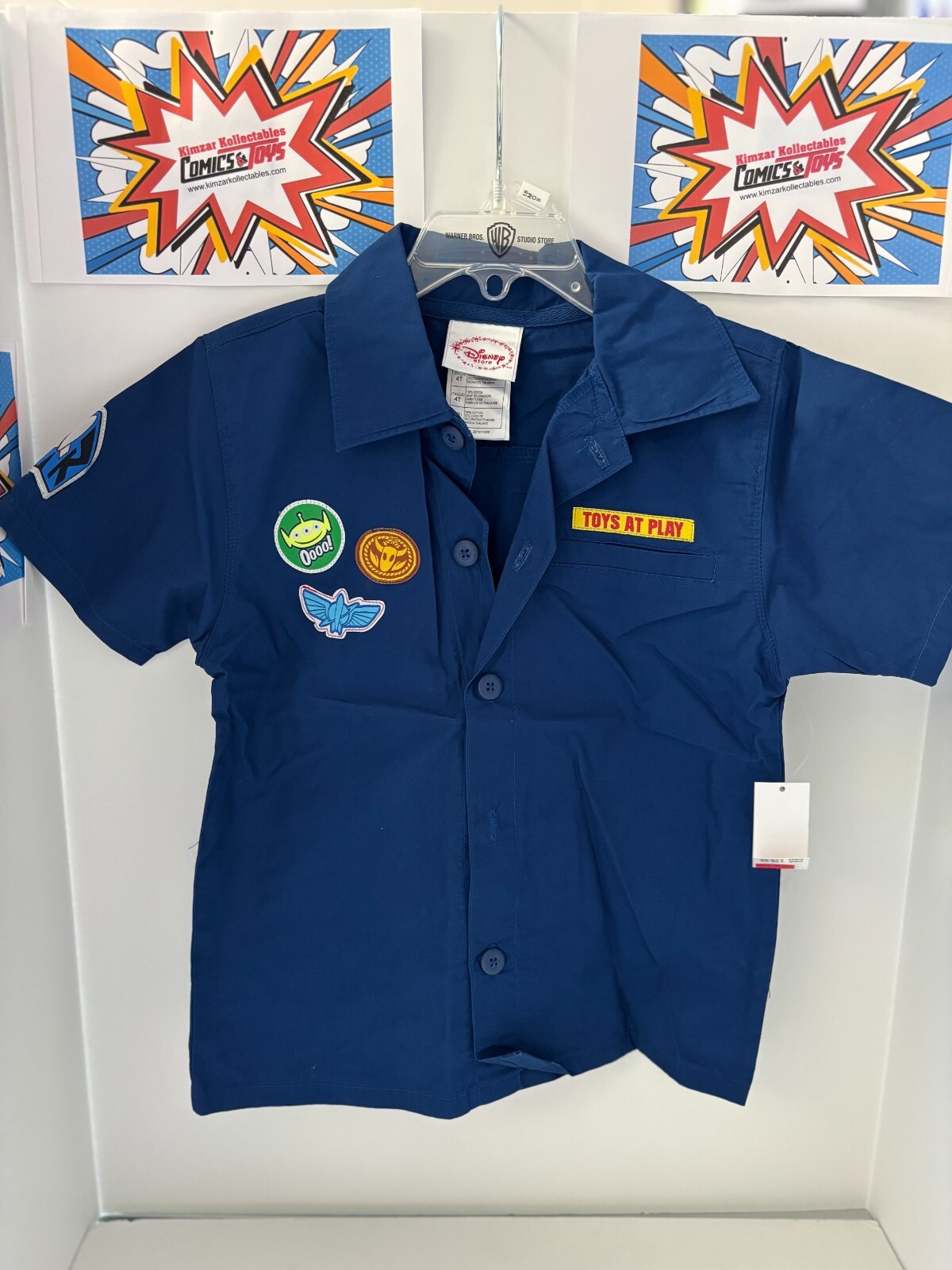 Disney Store Toys Story Button Down Shirt 3-4 years