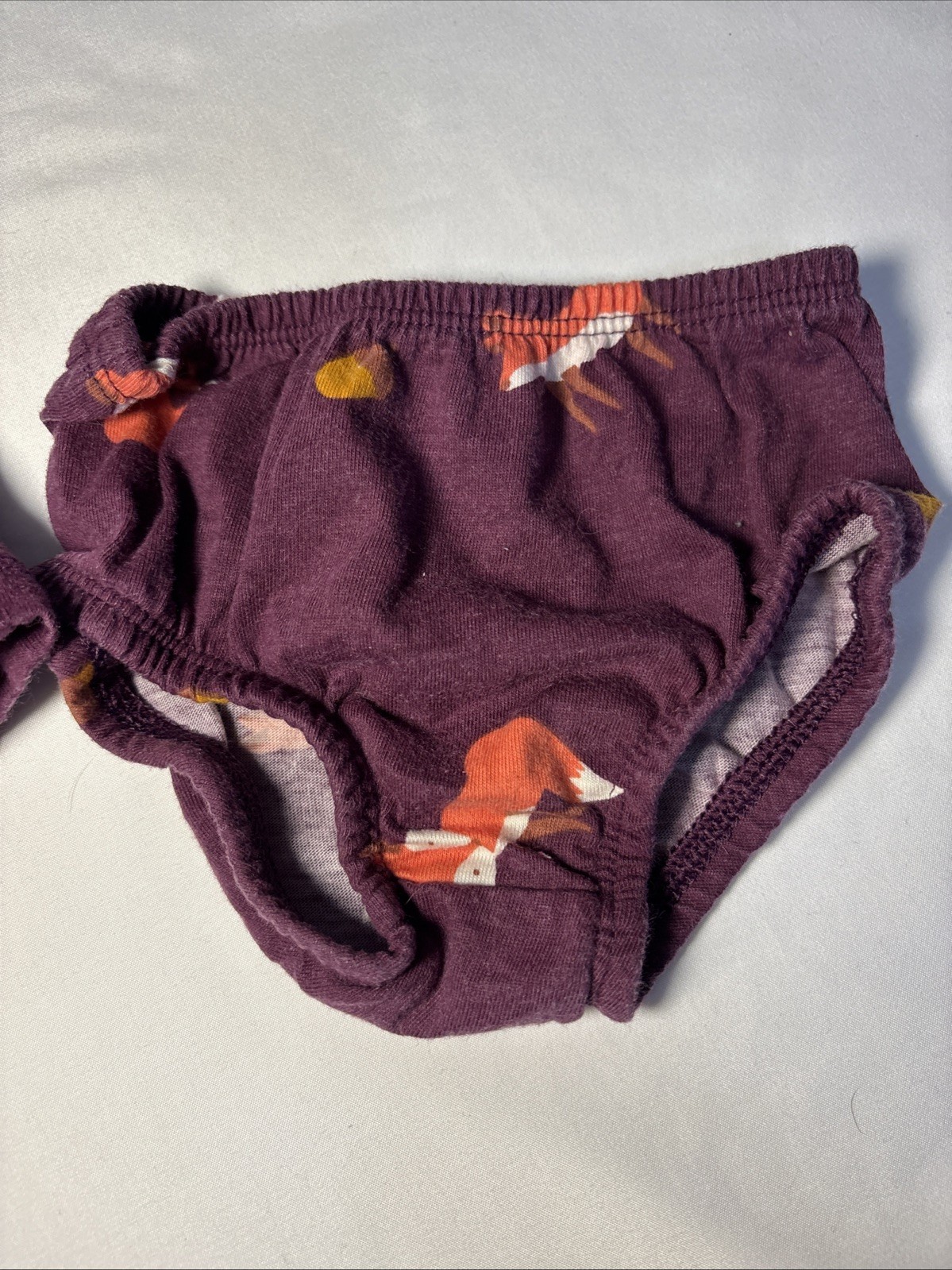 Wonder Nation Baby Girl Long Sleeve Knit Dress & Diaper Cover *Foxes* 0-3 Month