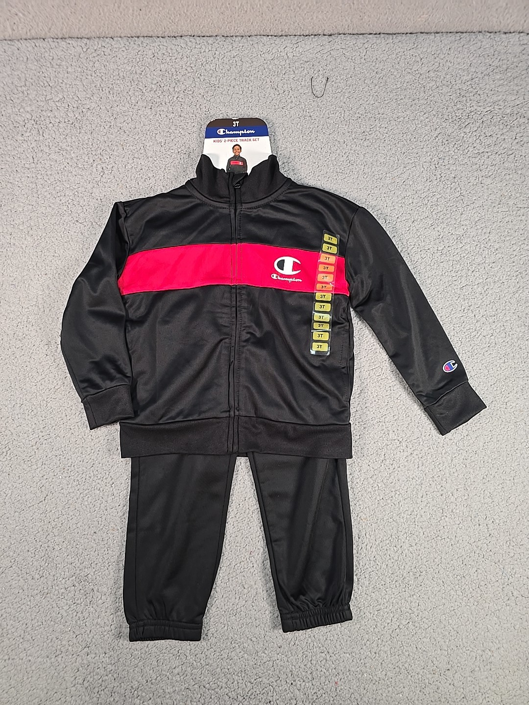 Champion Toddler Boys 2-Piece Active Track Set Size 3T Black