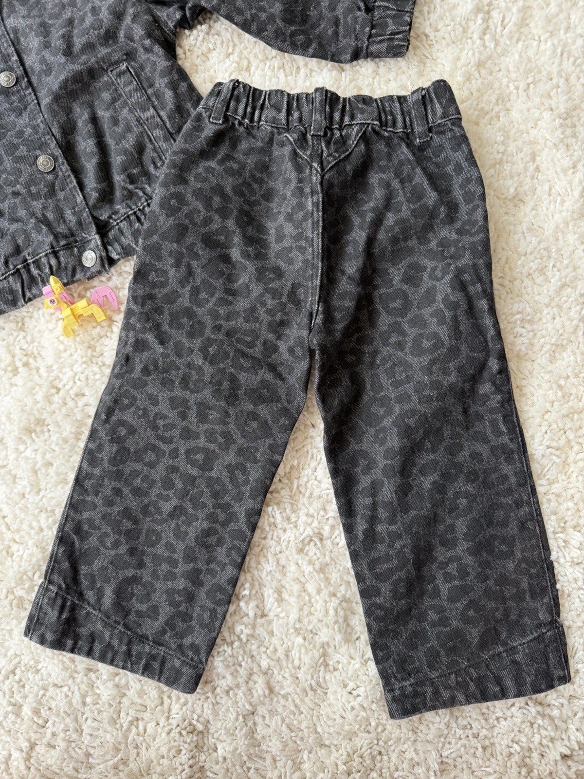 ZARA GIRLS ANIMAL PRINT OUTFIT SET 4Y–BOMBER JACKET, WIDE LEG JEANS, WRAP SKORT