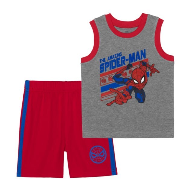 Toddler Boys’ 2-Piece Marvel Spider-Man Gray/Red Short Set Size 2T NEW WITH TAGS