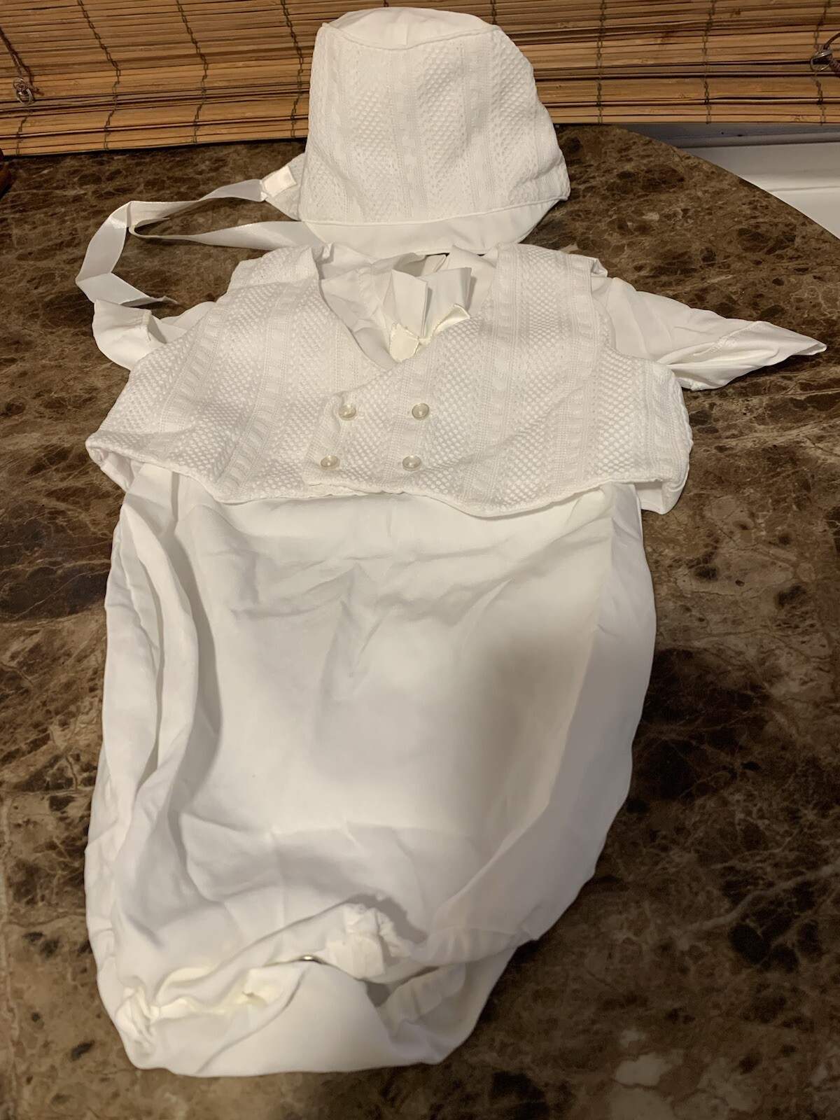 Vintage Madonna Baby Boy Christening Baptism Outfit With Bonnet