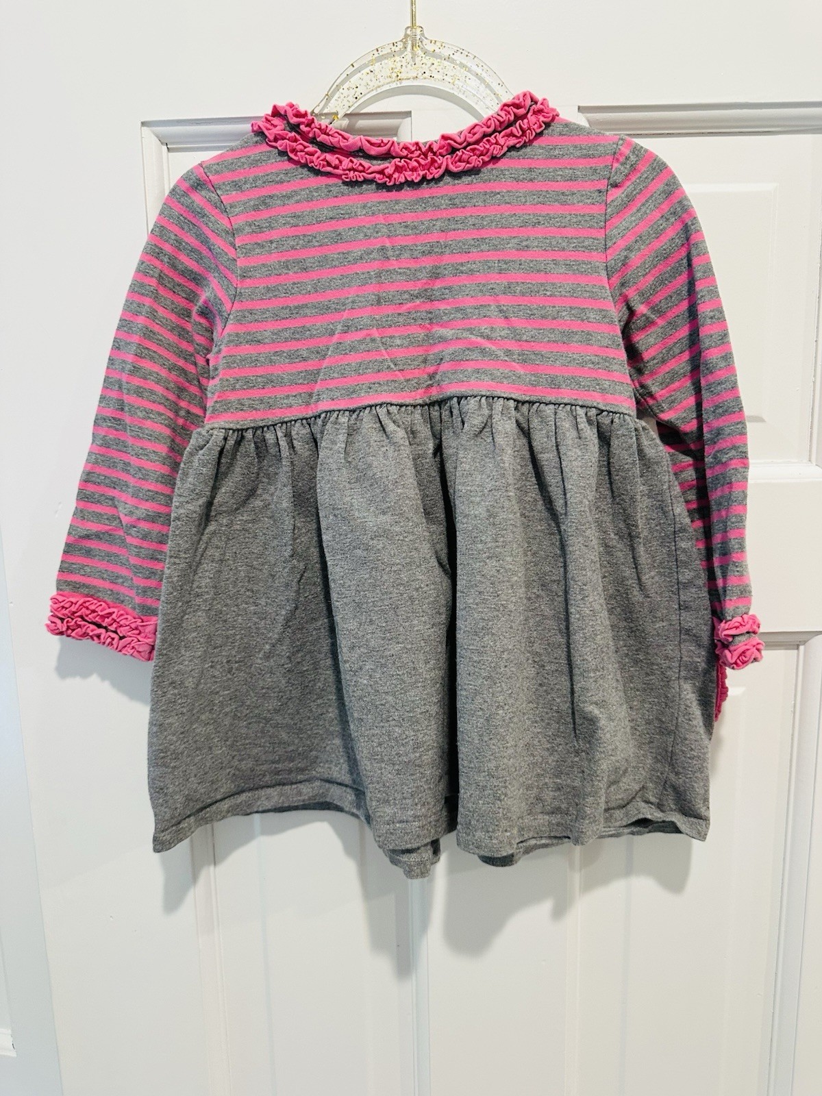 Bonnie Baby Pink and Gray Heart Matching Set Size 24M