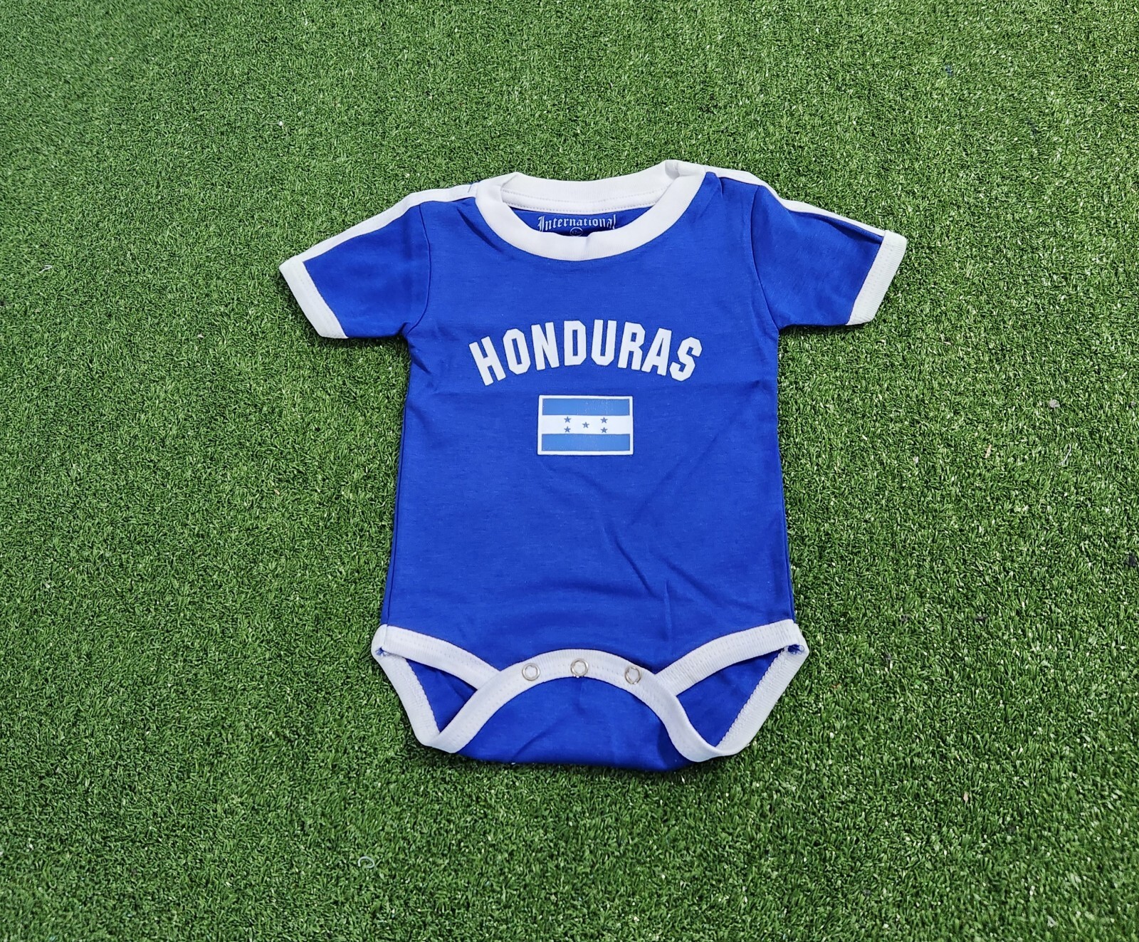 Honduras Baby Bodysuit 100% Cotton Flag. For 12 Months