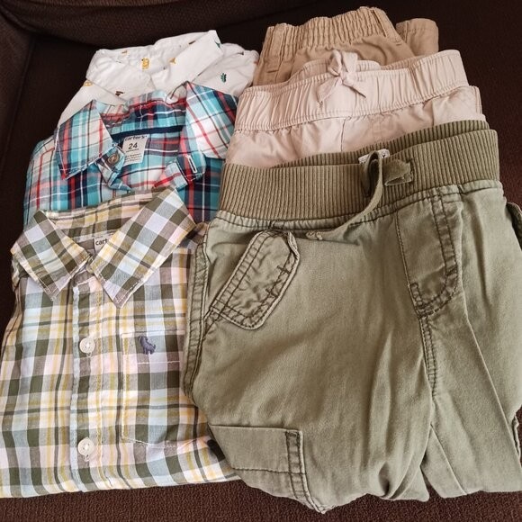 6 Pc. Boys Mix& Match Pants & Shirts, Size 18-24 Mo