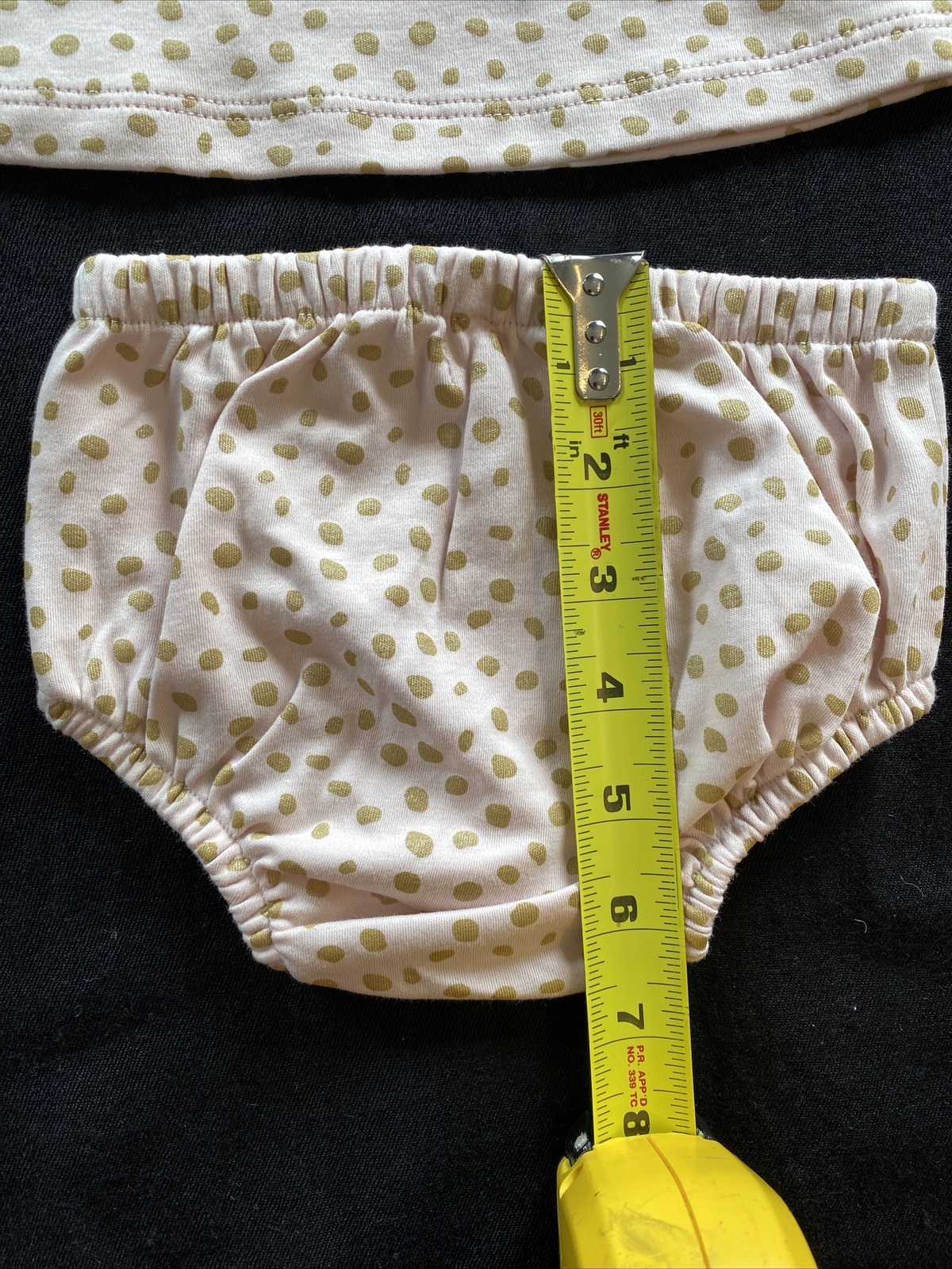Tun Tun (Peru)NWT Blush/Gold Pima Cotton Top & Diaper Cover-3-6Mos