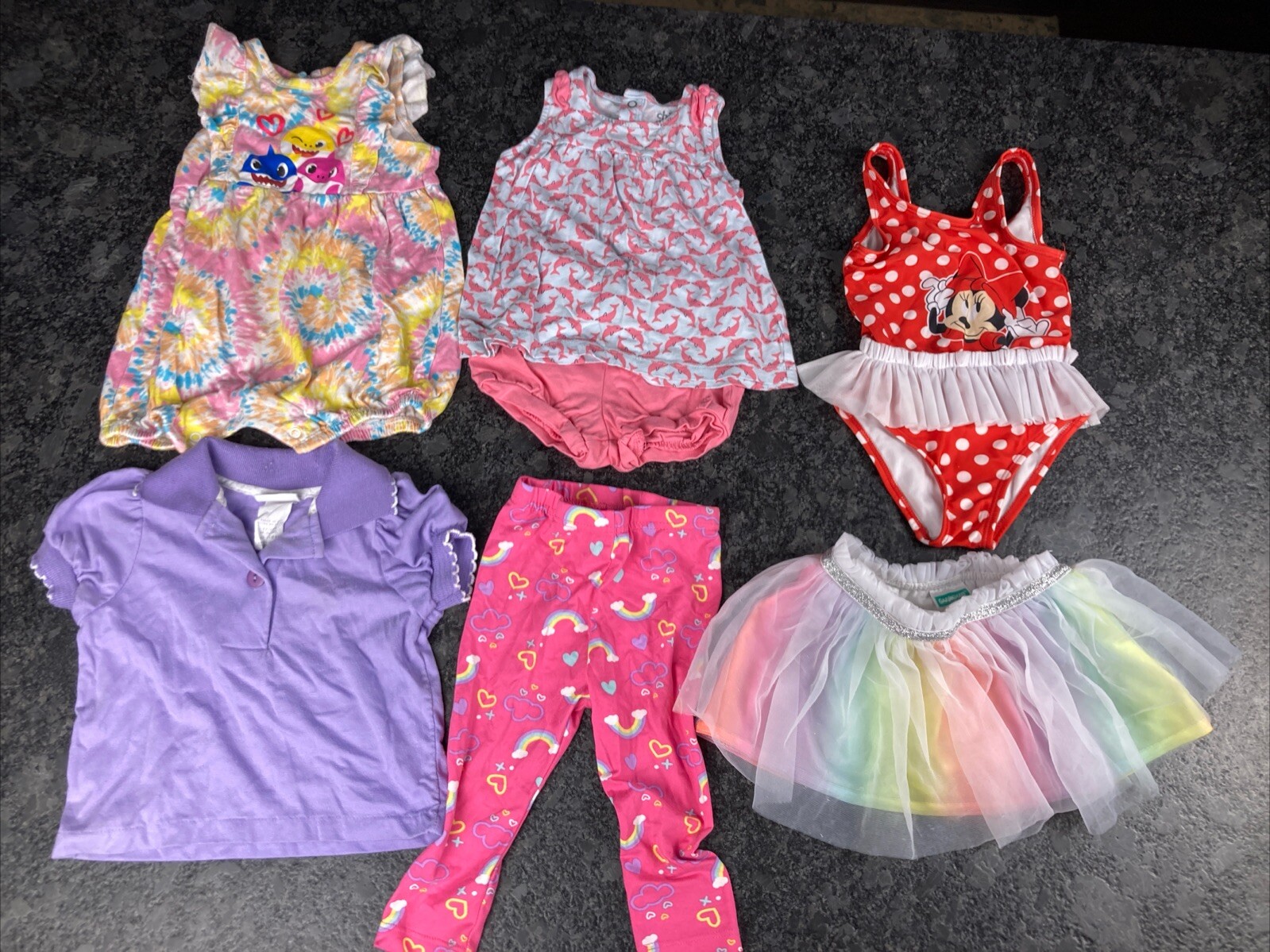 Lot of 7 various Girls Size 18 Month Clothing Items & Brands