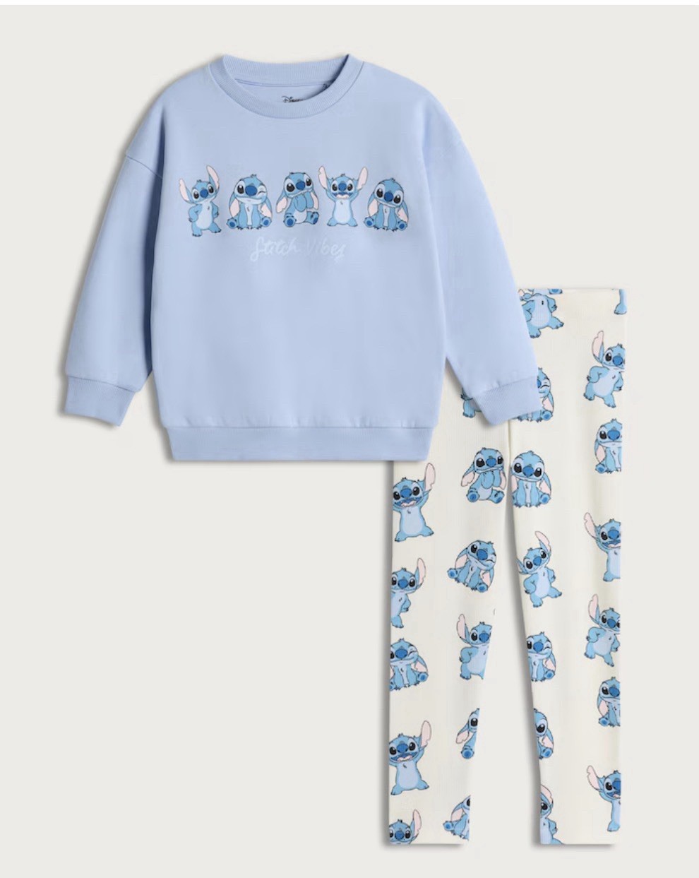 Disney Stitch 2-piece Set Outfit Sweatshirt And Leggins Size 3-4 years