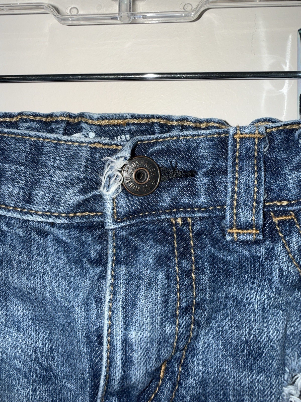 OshKosh B’gosh Boys Straight Leg Blue Medium Wash Denim Jeans Size 12-18M