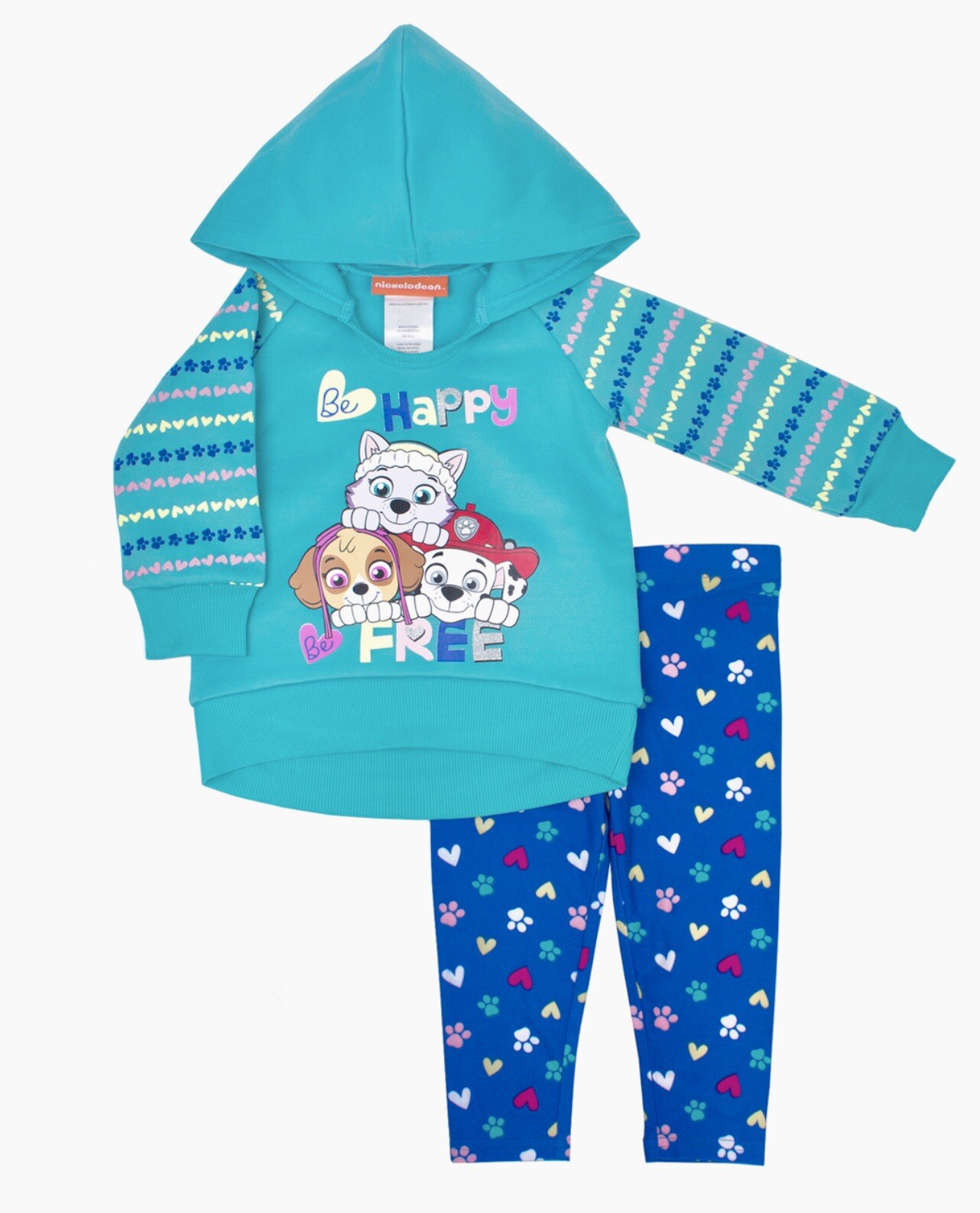 Paw Patrol Skye Marshall Everest Be Happy Be Free Hoodie & Leggings Size 4 NWT