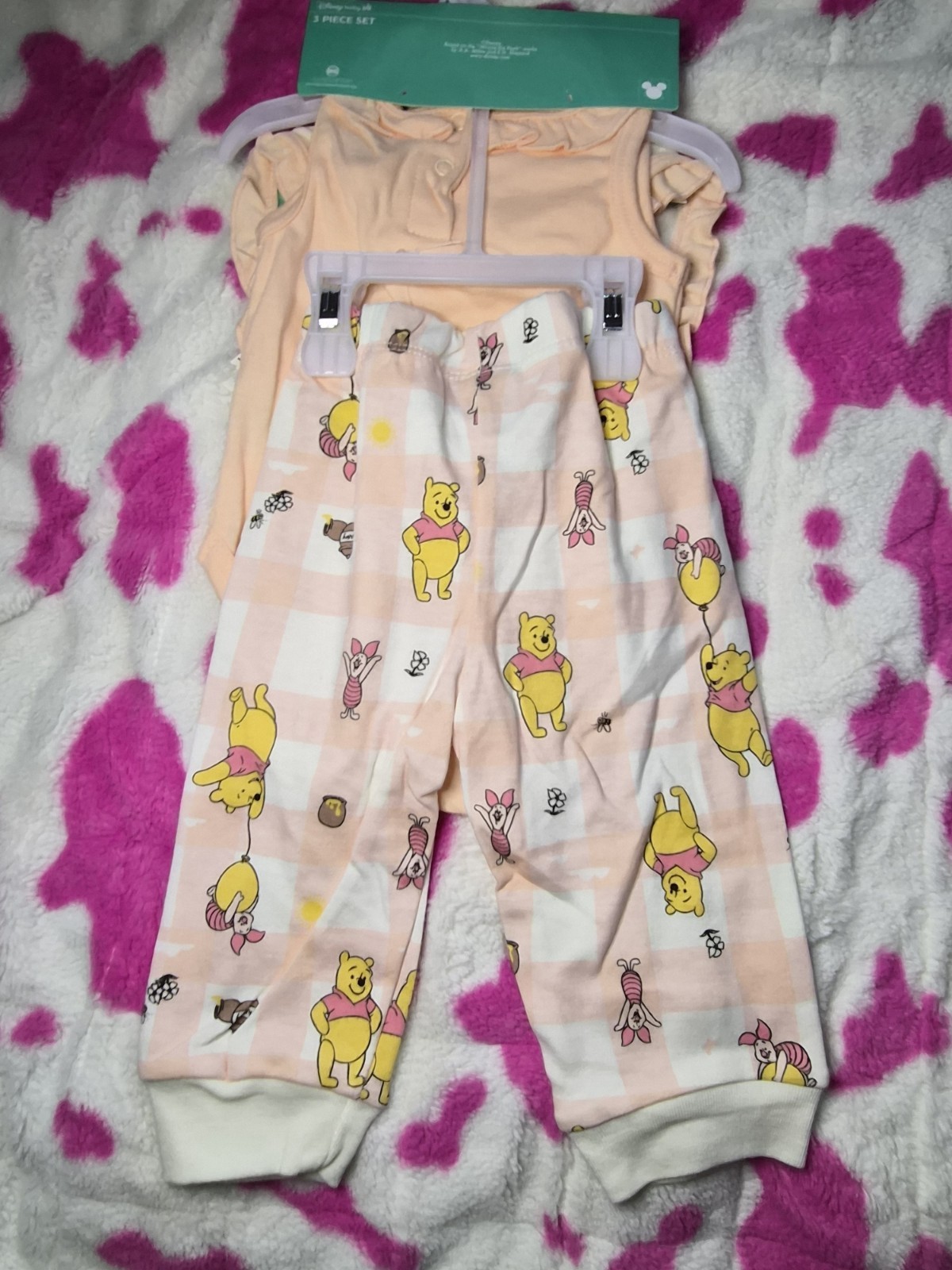 3/6 Months Baby Girl Piglet & Winnie The Pooh 3-Set Outfit -New Tag Not Included