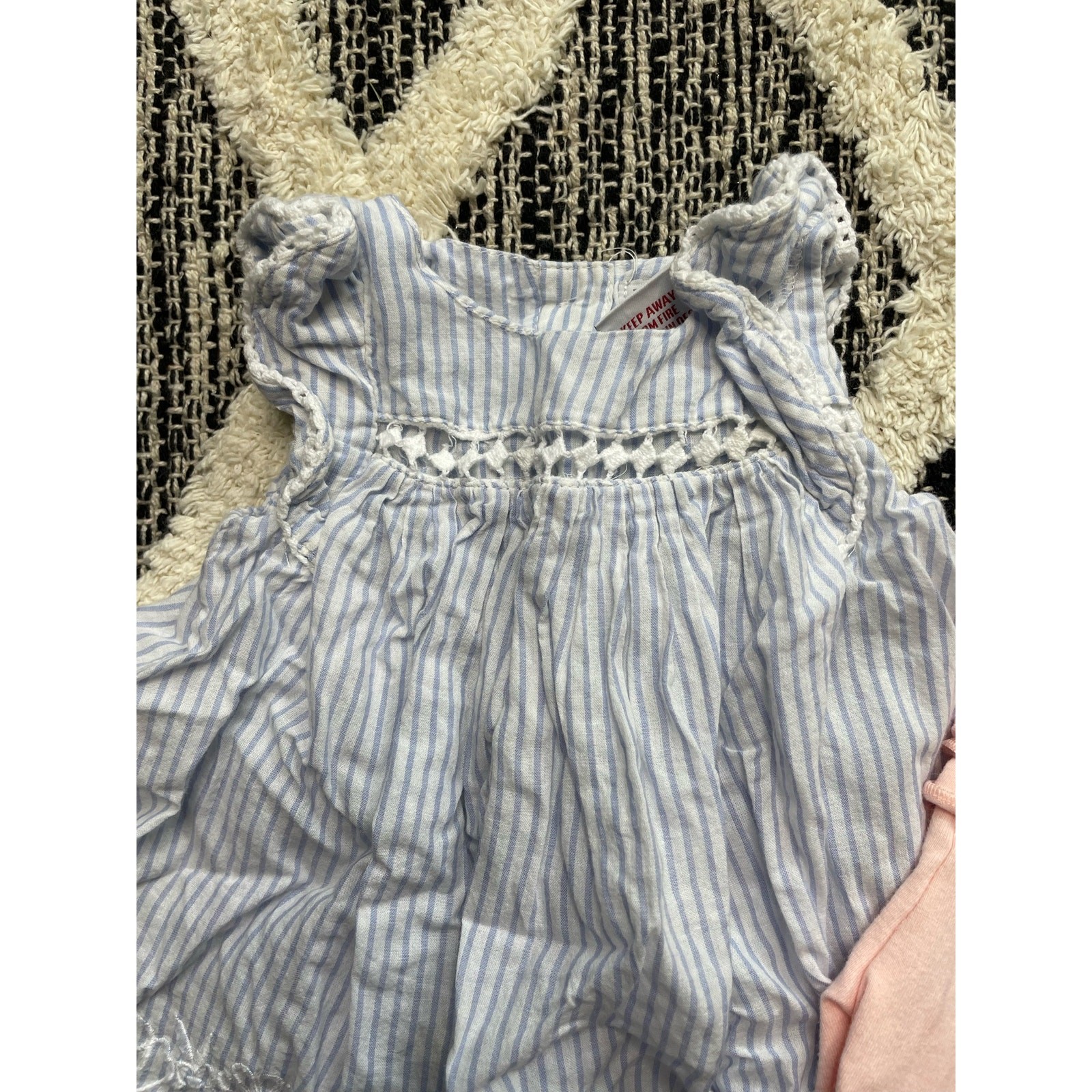 Tahari Baby Blue and Pink Outfit Spring Summer Clothes baby size 6-9mo