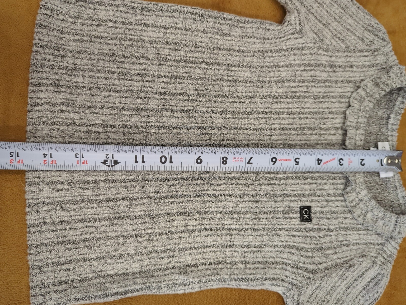 Calvin Klein Toddler Girls Ribbed Top grey with faux leather black skirt SZ 4T