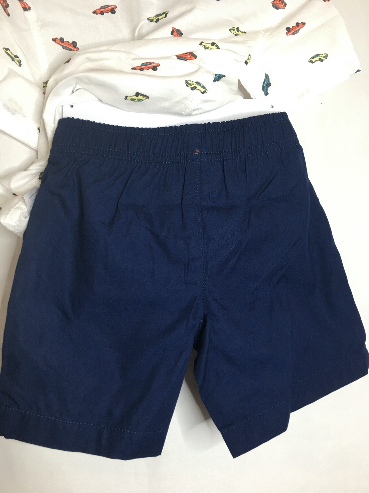 NEW Carter’s Cars Shirt & Pull on Navy Shorts Set 2pcs many sizes