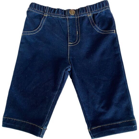 Little Me Buffalo Check Sherpa Vest Cotton Bodysuit, Denim Pants Set Size 3m New