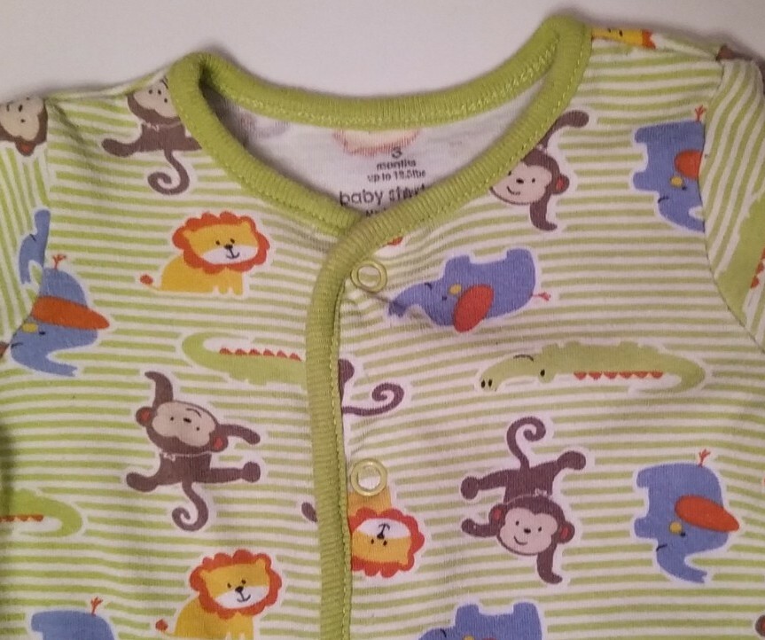 Baby Starters Baby boy size 3 months monkey footed one piece outfit