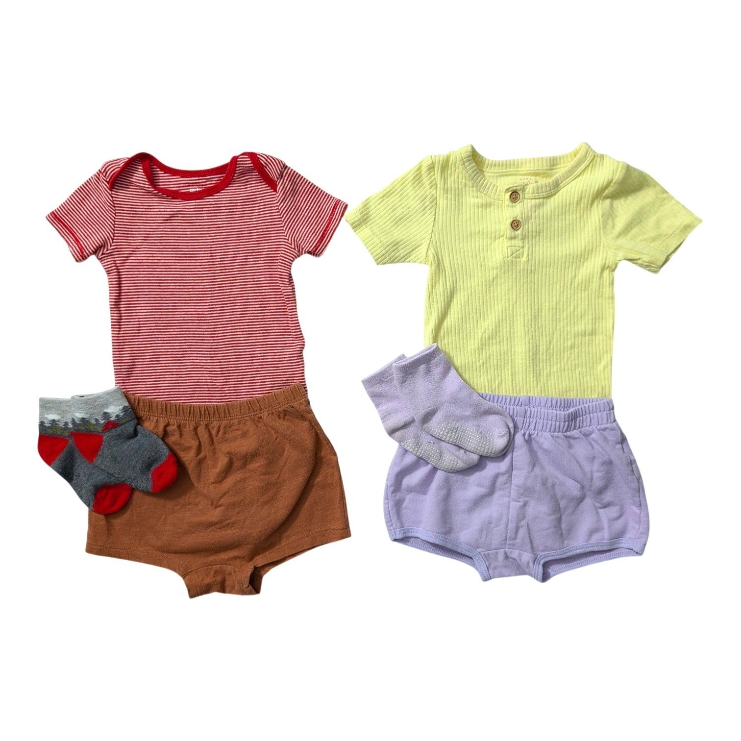 18M Baby Bundle Cat & Jack Carter’s Shorts Bodysuits Socks Cute Set Mix & Match