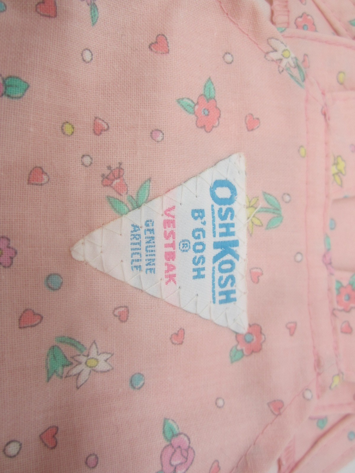 VTG Baby B’Gosh Oshkosh Pink Floral Print Bubble Shortalls Sz 24month NEW W TAGS