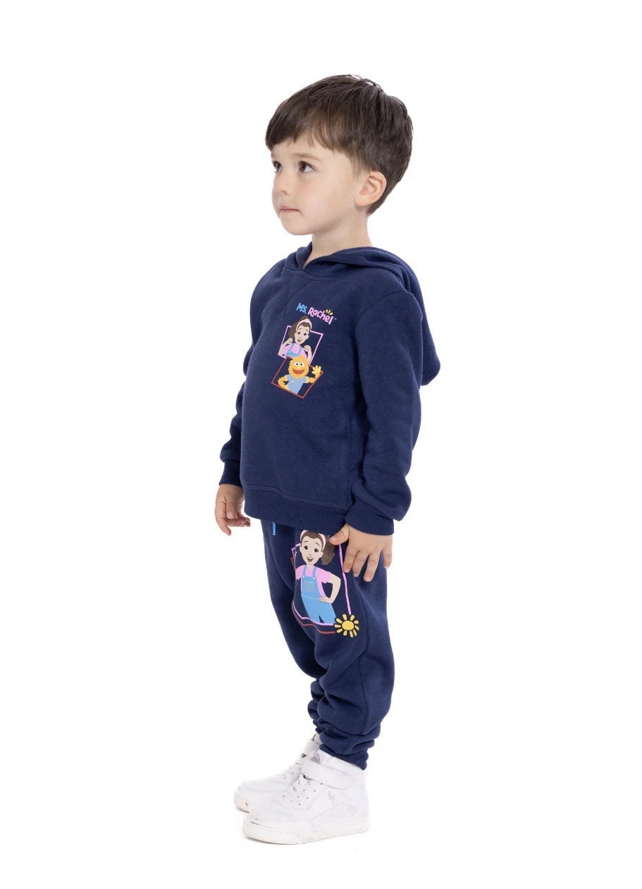 2-Piece MS RACHEL Toddler Boys 4T Graphic Hoodie & Jogger Pants Set • Navy
