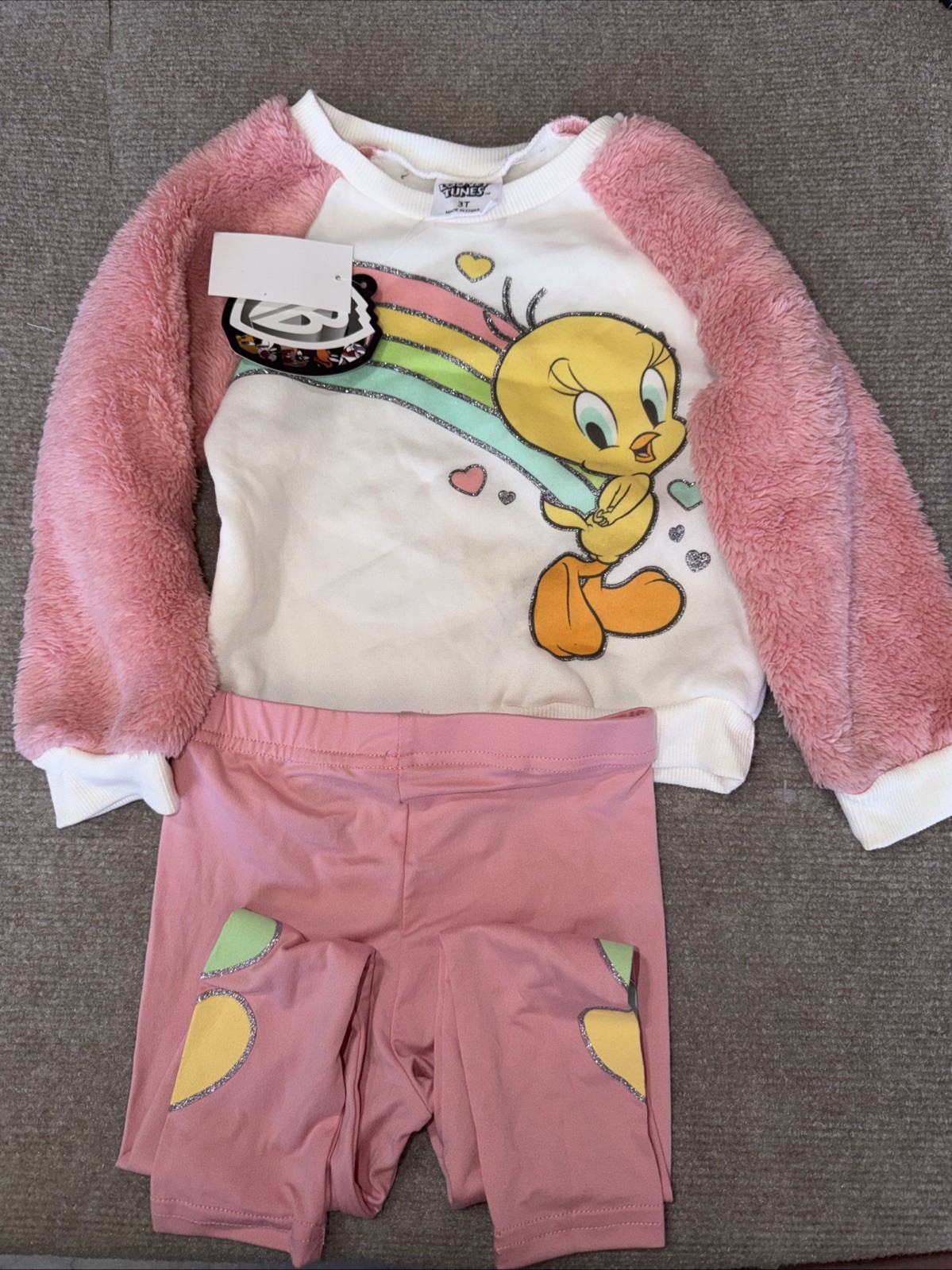 Looney Tunes 2 Piece Set Sweater And Pants Tweety Size 3T NWT