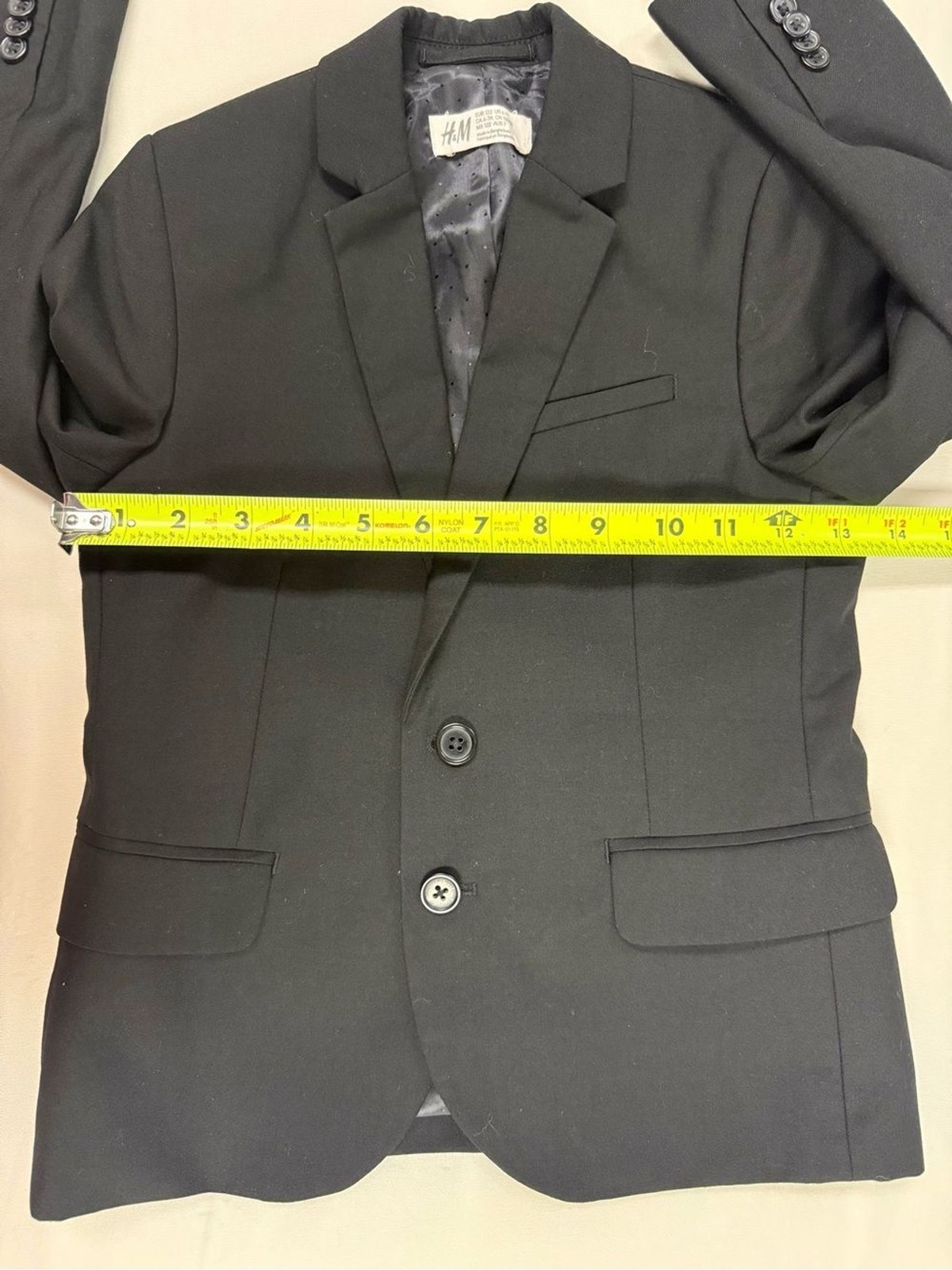 H&M Boys Black 2-Piece Suit Size 6-7Y Dress Jacket & Pants Formal