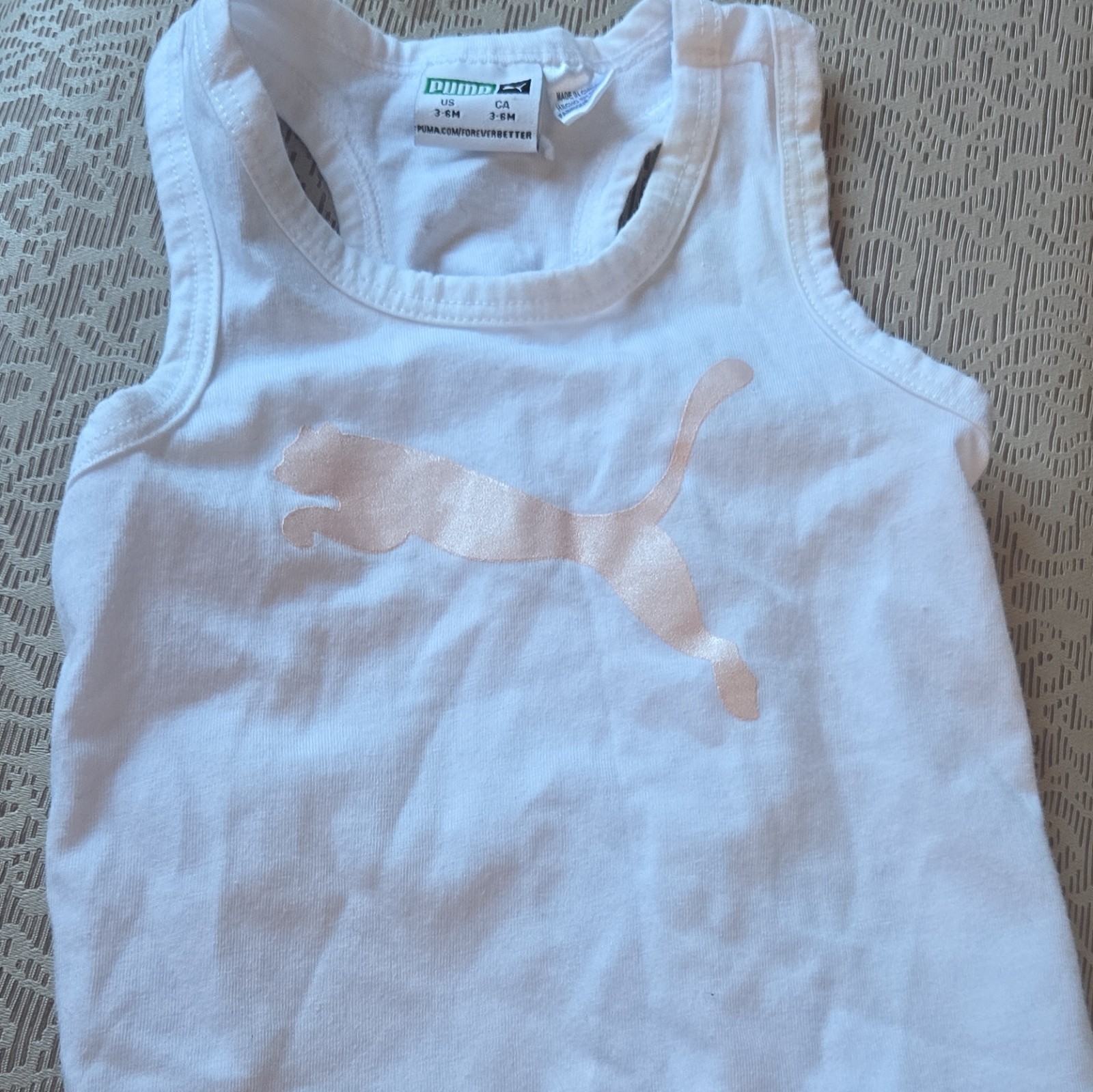 PUMA 3-6M 5-Piece Outfit Set Tank Bodysuit Dress Overalls Pants Halloween