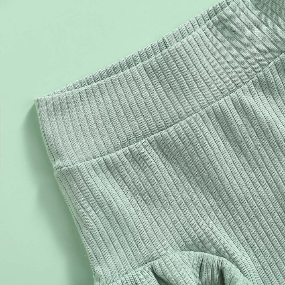 Newborn Infant Baby Girl Ruffle Short Pants Solid Headband Clothes Outfits Set
