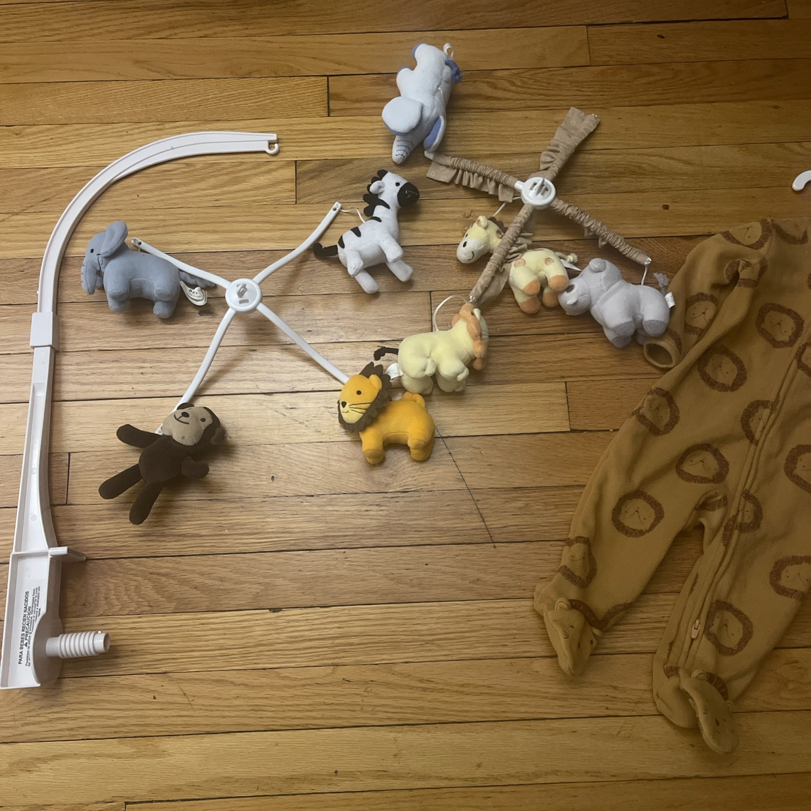 2 Incomplete Baby Mobile Sets Jungle Theme And 6month Footsie Pijama Carters