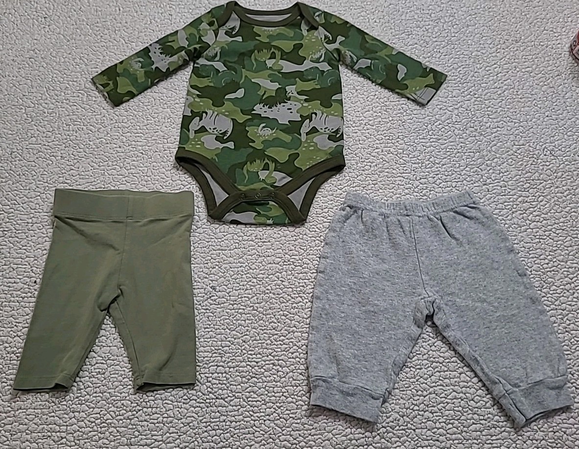 10PC Baby Boys 3-6 Months Long&short Sleeve Shirt&Pant&None Fleece Feet Sleepers