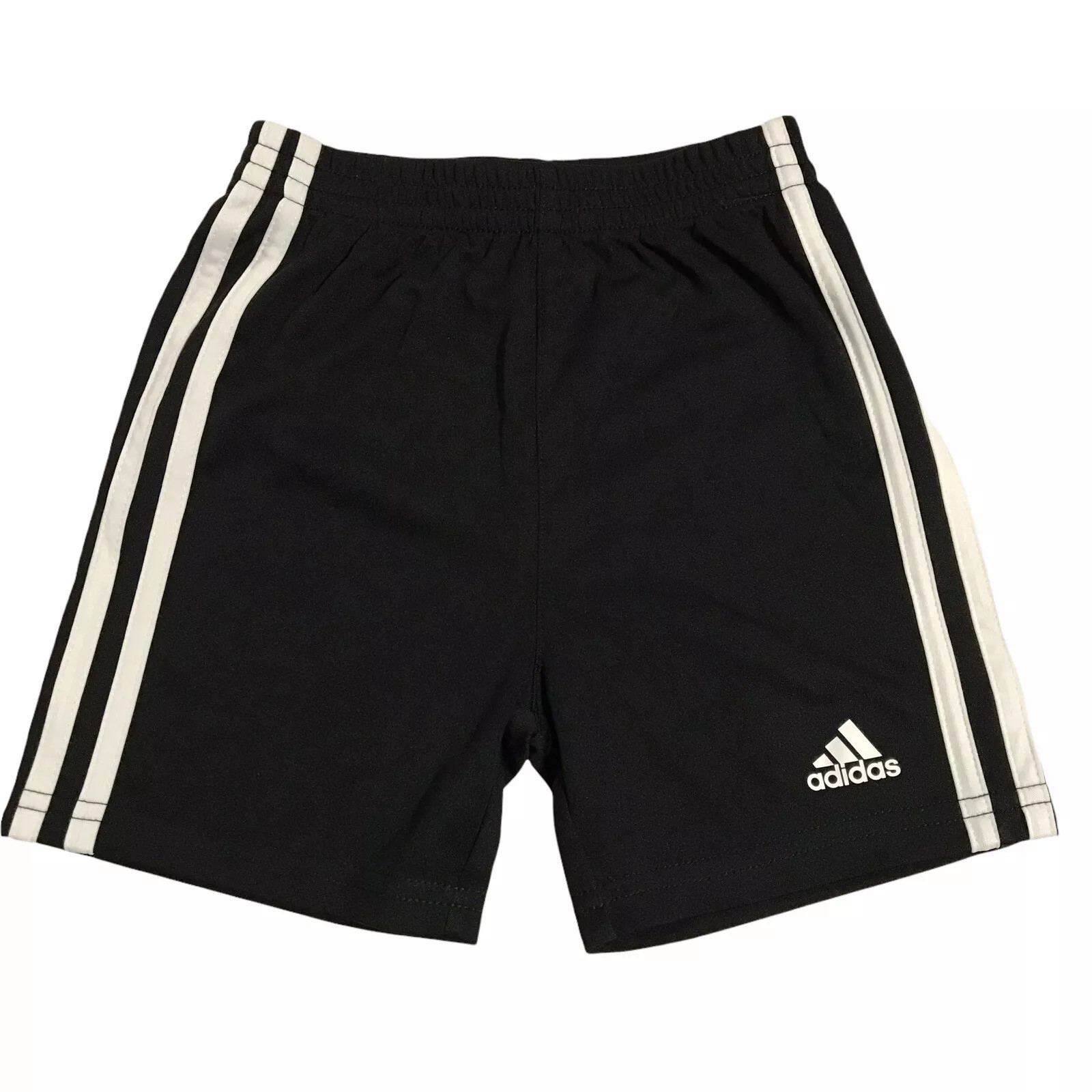adidas Baby Boys 2pc T-Shirt & Shorts Outfit Set Size 12M Black-White Crew Neck