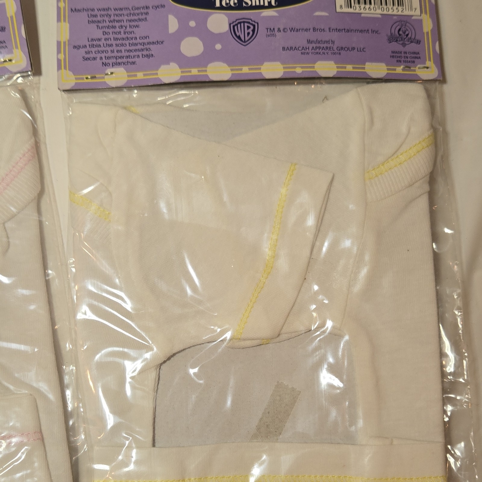 Baby Looney Tunes Tee Shirt & Burp Cloth. A1 Tweety Bugs Bunny Pepe Le Pew