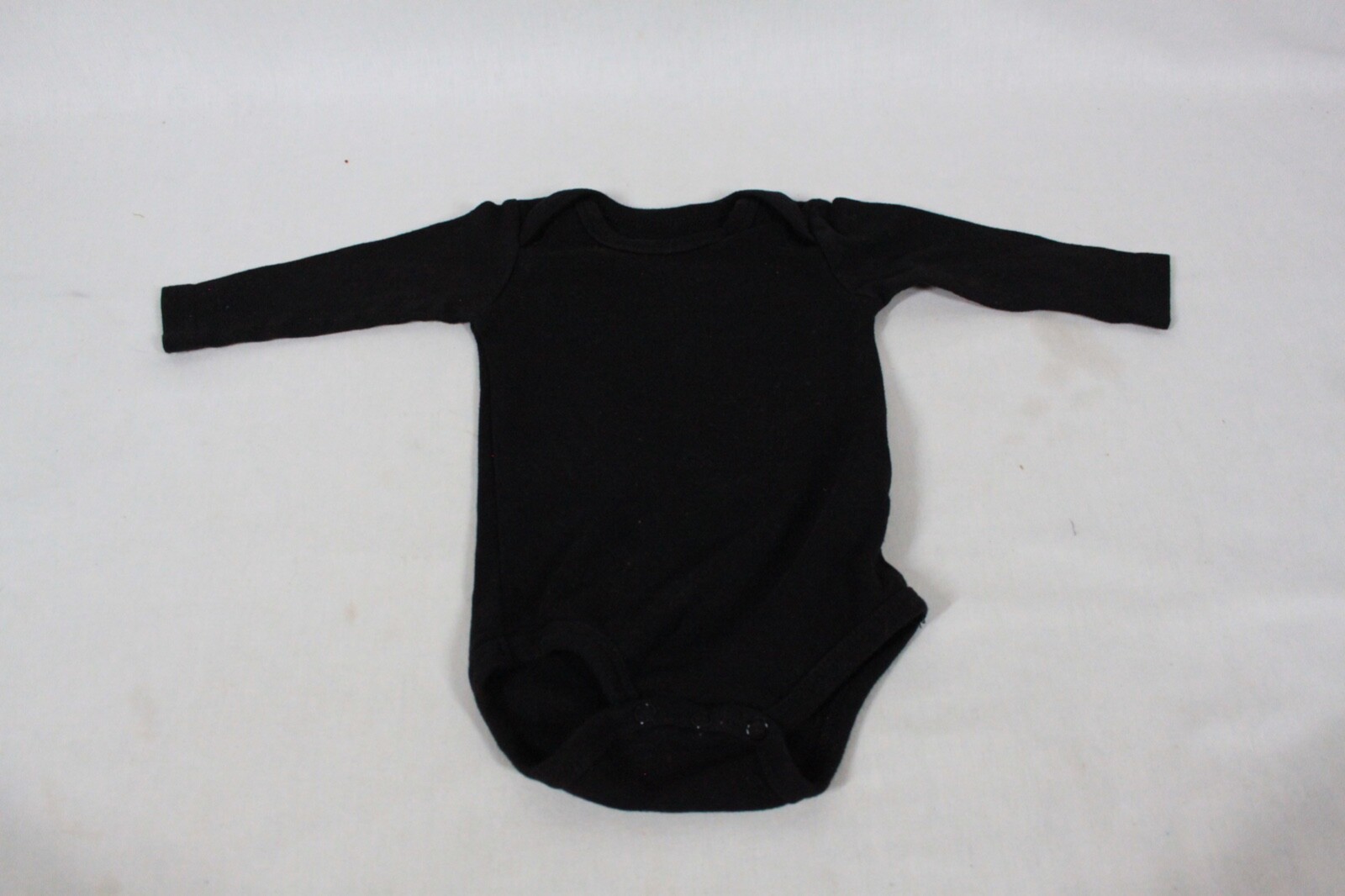 UNISEX INFANT BLACK LONG SLEEVE 100% COTTON ONE-PIECE SIZE 3 MONTHS BODYSUIT EUC