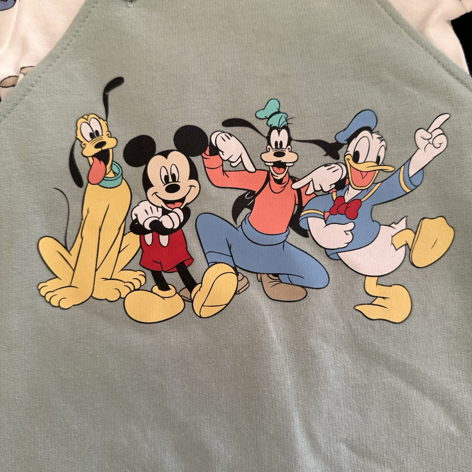 NWT Disney Mickey Mouse 2-piece Romper & T- Shirt Set Size 3-6 Months with Snaps