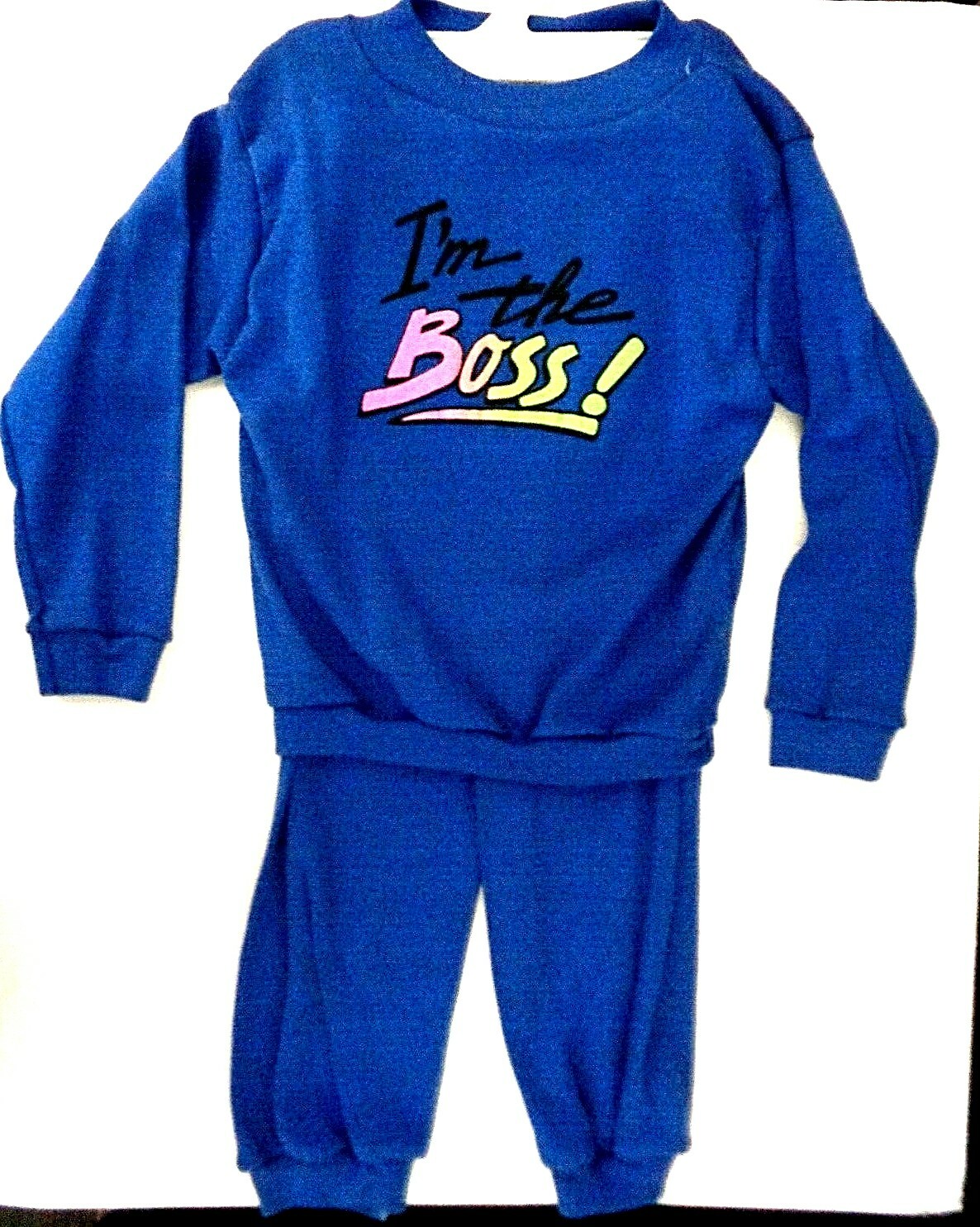 I”M THE BOSS * Size 5/6 * BLUE Top & Pants Outfit * 50% Cotton / 50% Poly * US