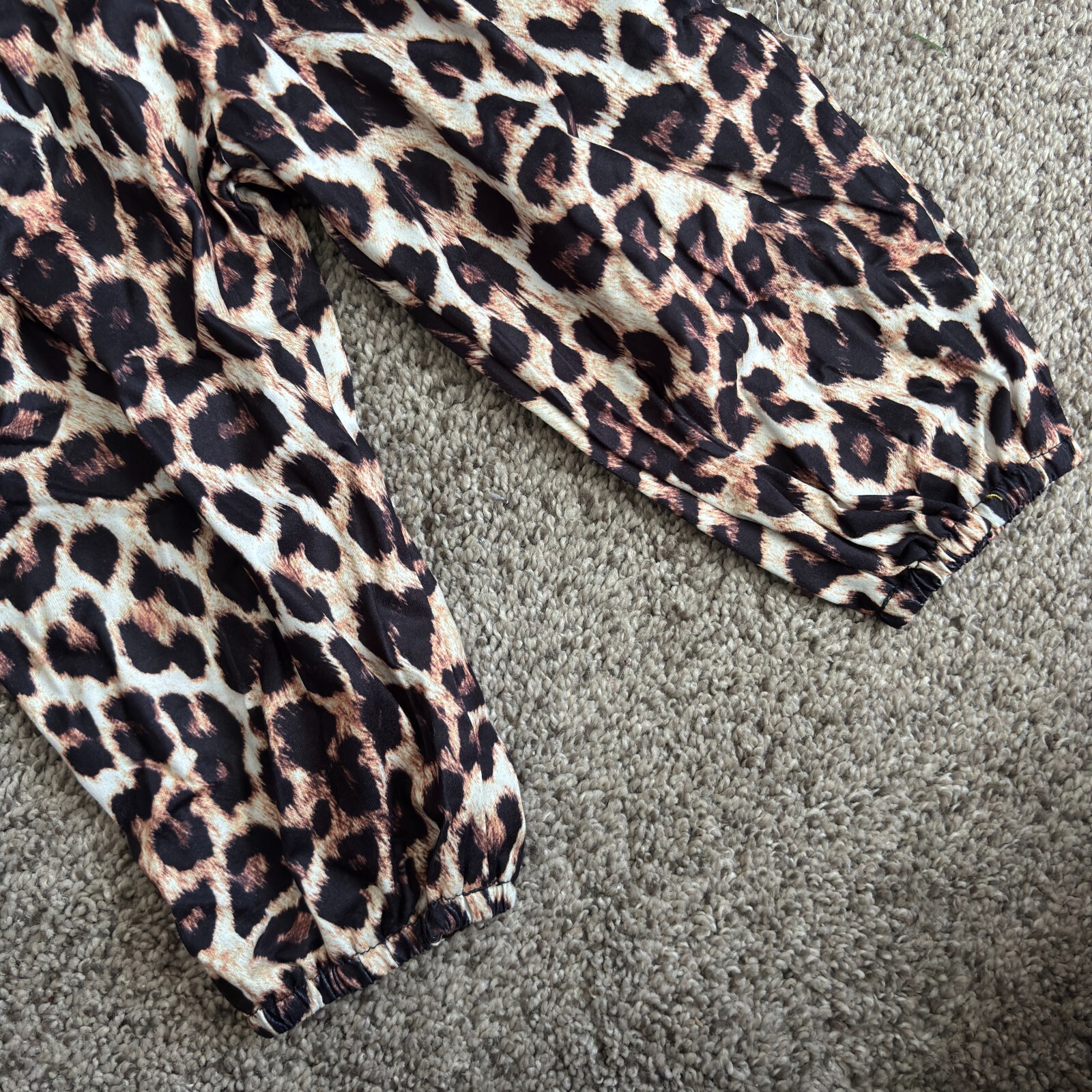 Infant Leopard Print Heart Ruffle High Waist Pant Set w/Headband12-18mos.