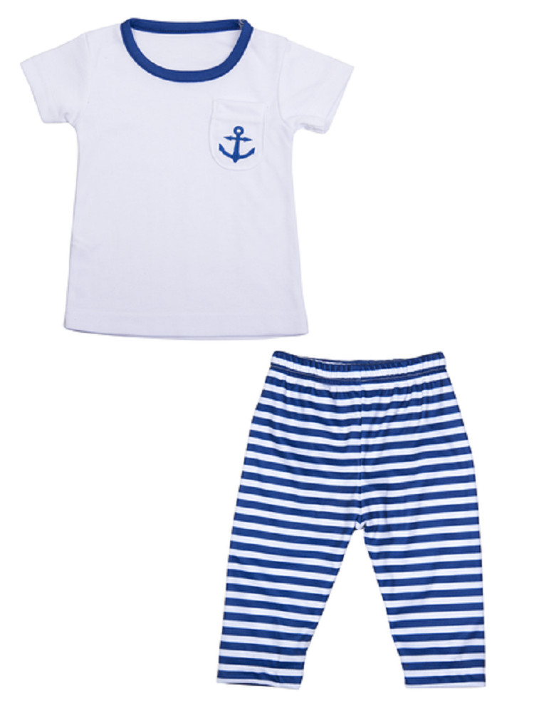 Ganz Summer Baby Boy 3-6mo Nautical Anchor T-Shirt & Pants Set BG3833