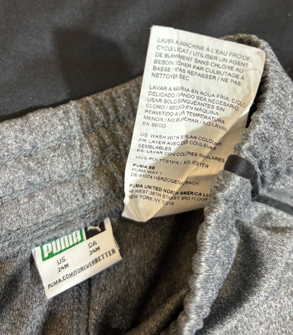 Puma Logo Shirt/Shorts Outfit Outerwear Size 24 Months 100 % Polyester