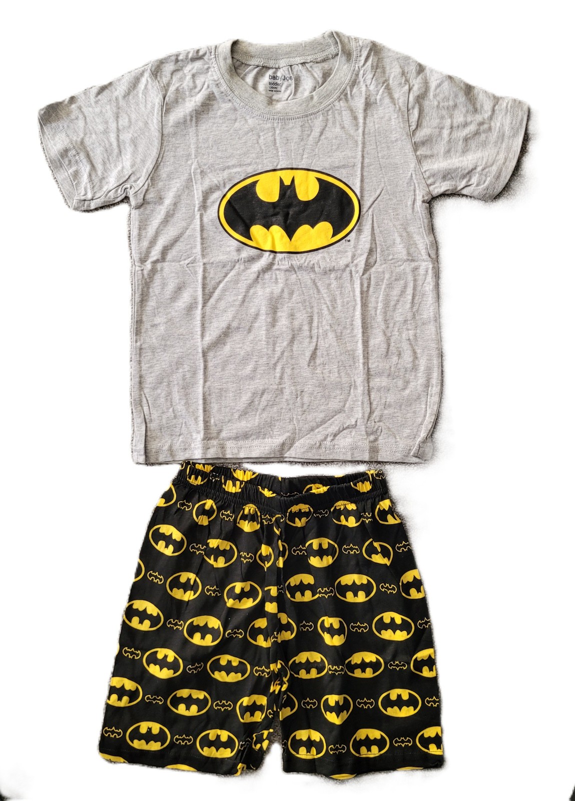 Batman Toddler Pajama Set 130cm Tee & Shorts baby Joe DC Comics 2 Piece NWOT