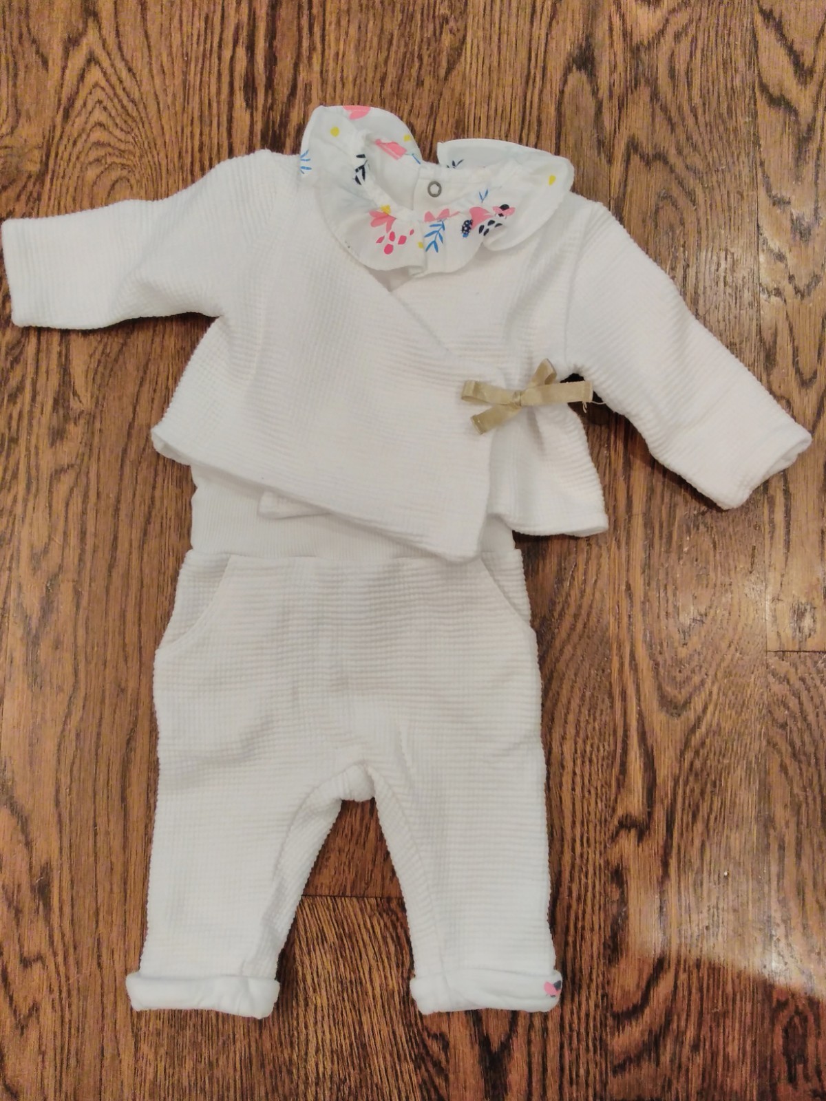 Catimini Baby Girl Cotton Pique Outfit Set 3 Months Pristine Orig $175
