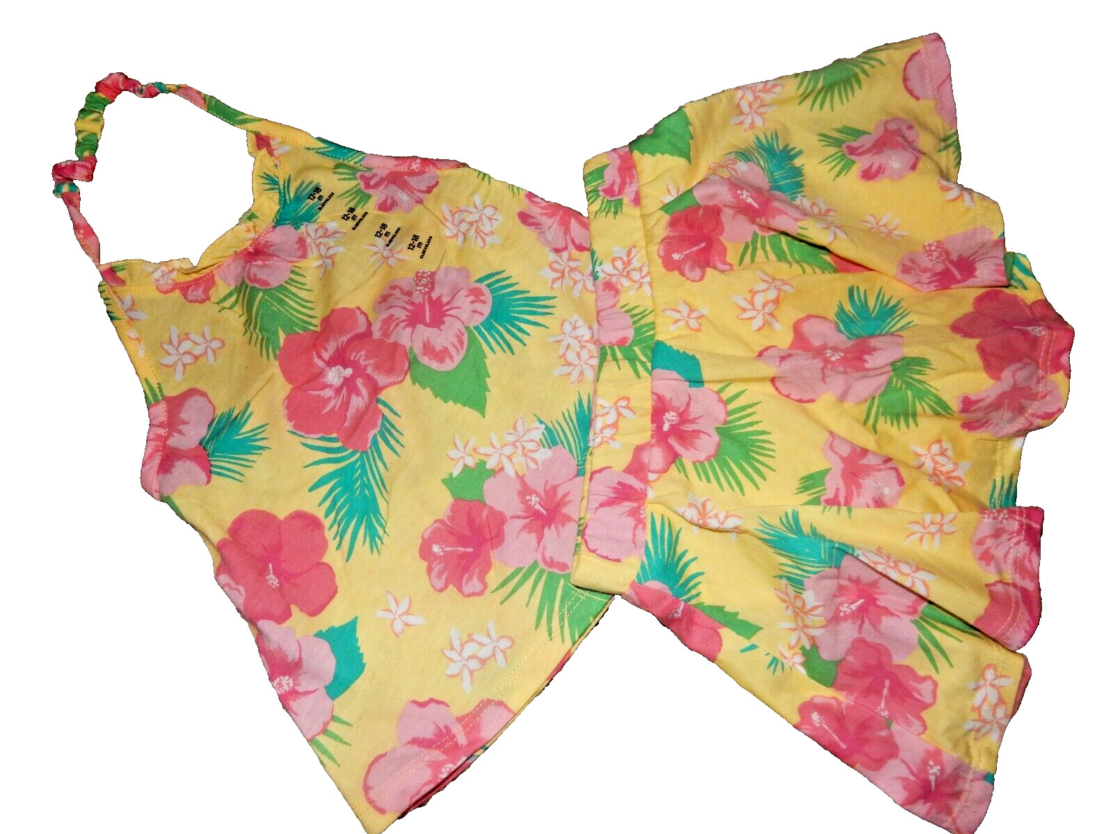 7L NWT 18-24M The Children’s Place Yellow FLORAL Tank Top Skort Set Outfit