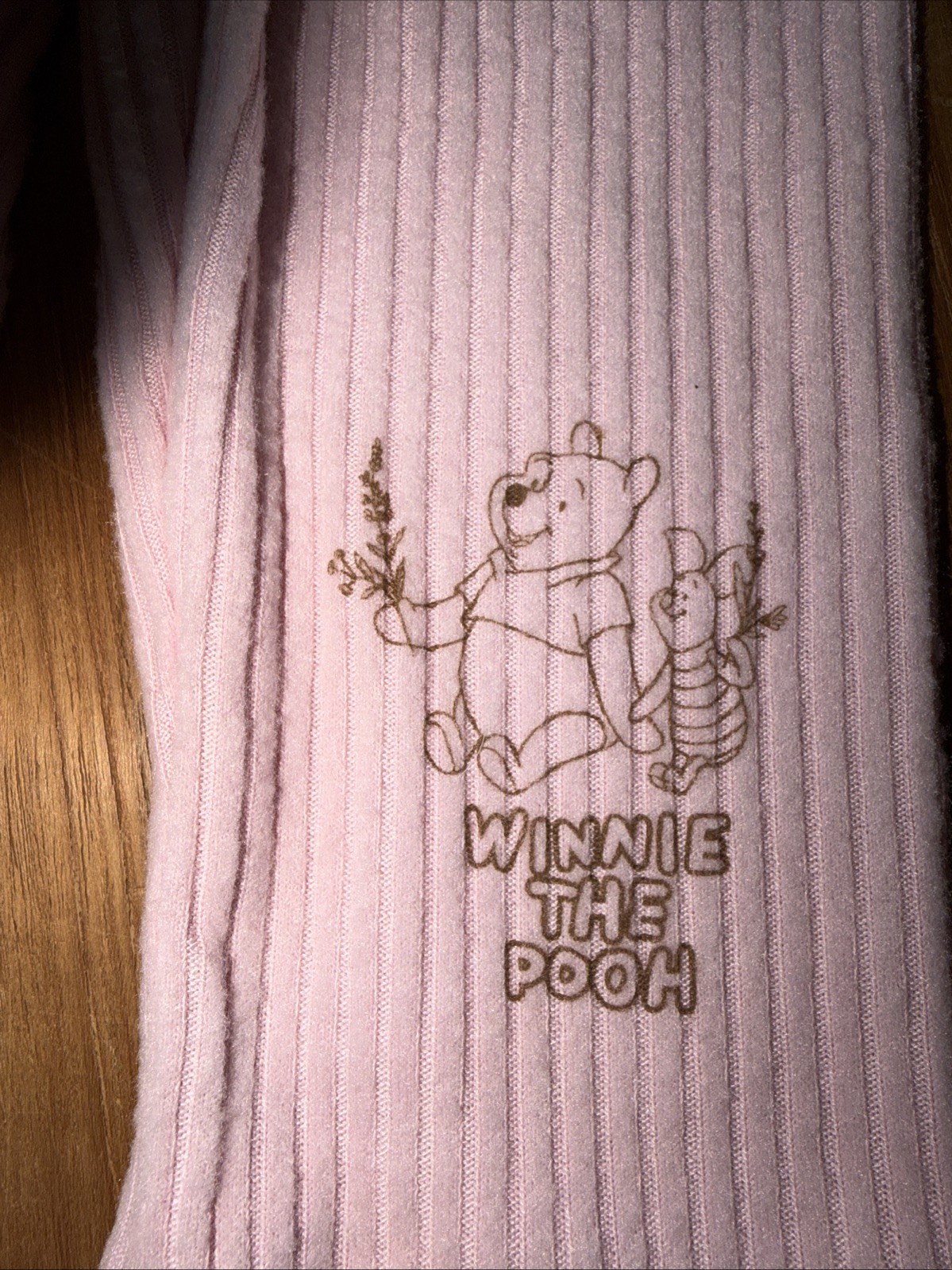 Disney Baby 2pc Pink Outfit Set Winnie the Pooh Piglet Long Sleeve Fleece 6-9M